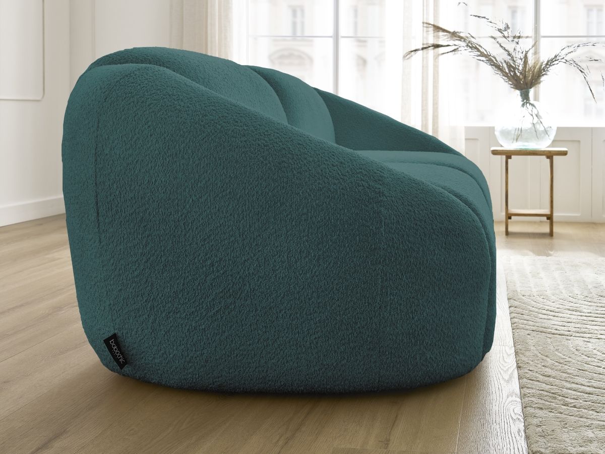 Bobochic Tina Sofa 2-Sitzer Bouclé-Stoff Hellblau
