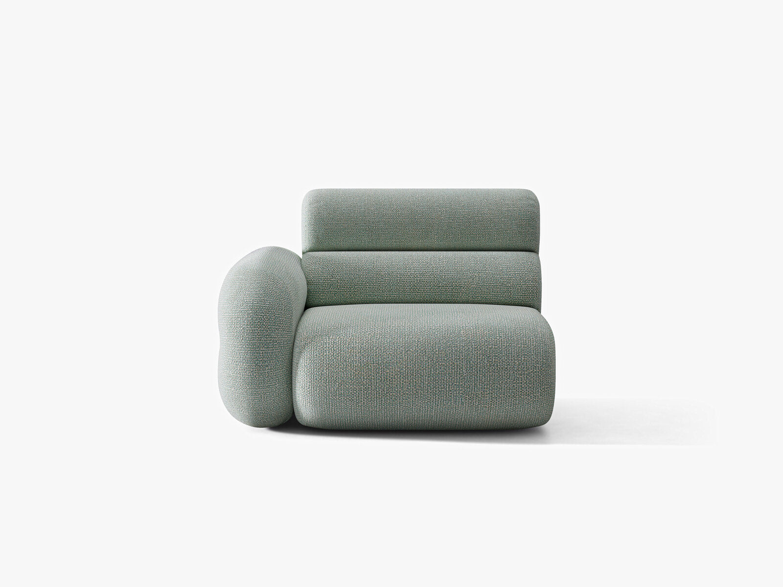 Micadoni Neo Sofamodul Links Chenille SILENCIO Gedämpftes Blau