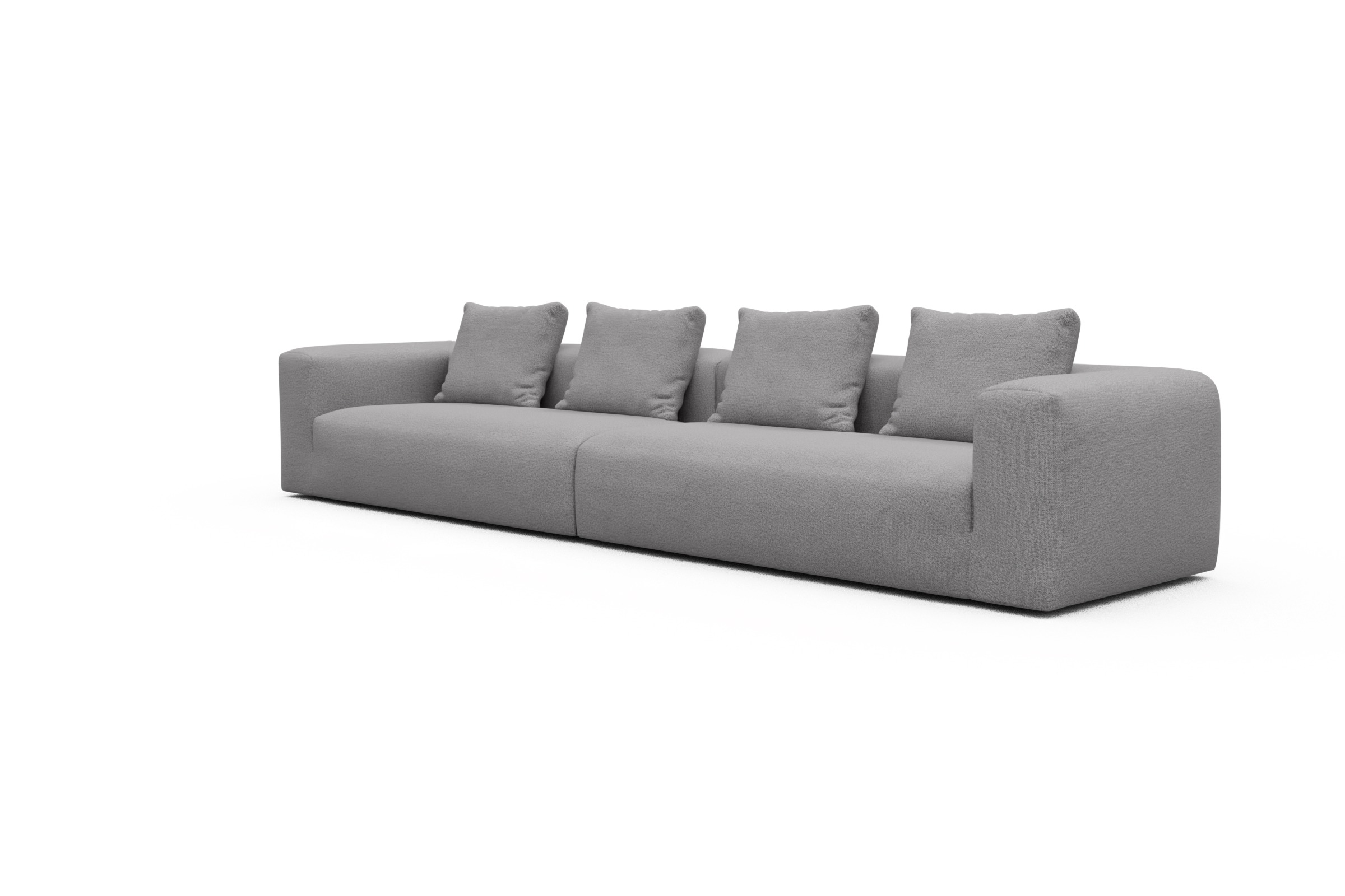 Sofa Modulares XXL Sofa Fred 5-Sitzer Sama-Grey