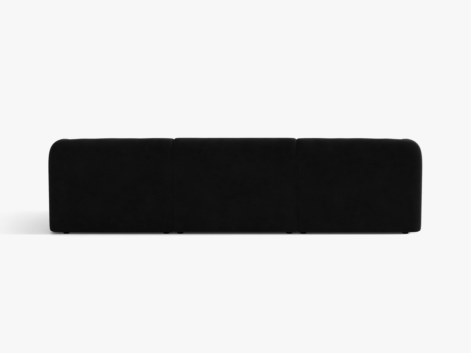 Micadoni Sofa Miley 3-Sitzer Samt Bluvel Schwarz