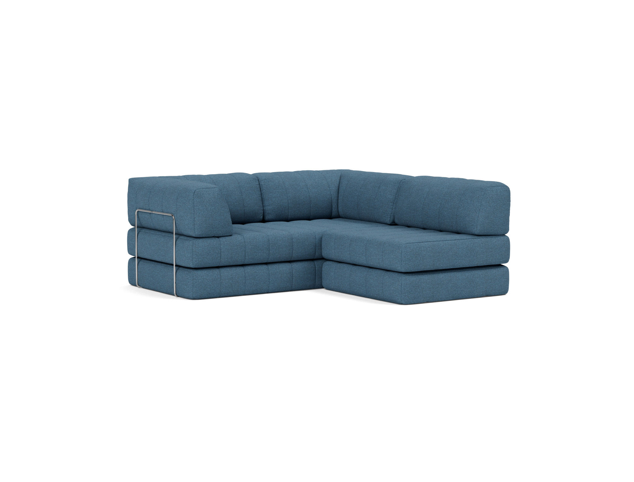 Schlafsofa CozyPad Grand mit Armlehnen Strukturierter Stoff Weda 302-Weda-Blue