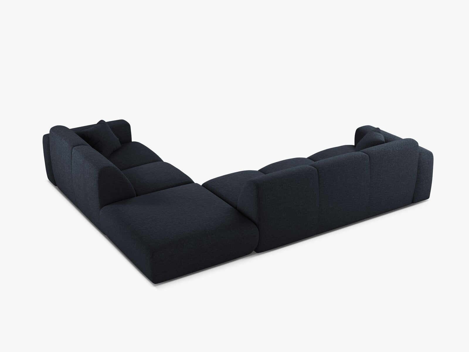 Micadoni Ecksofa Molino 6-Sitzer Rechts Chenille Eden Marineblau