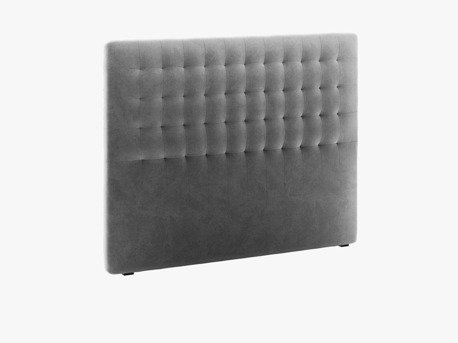 Micadoni Nova Samtiger Kopfteil 120 cm (H 120 cm) Samt Paris Grau 160x120