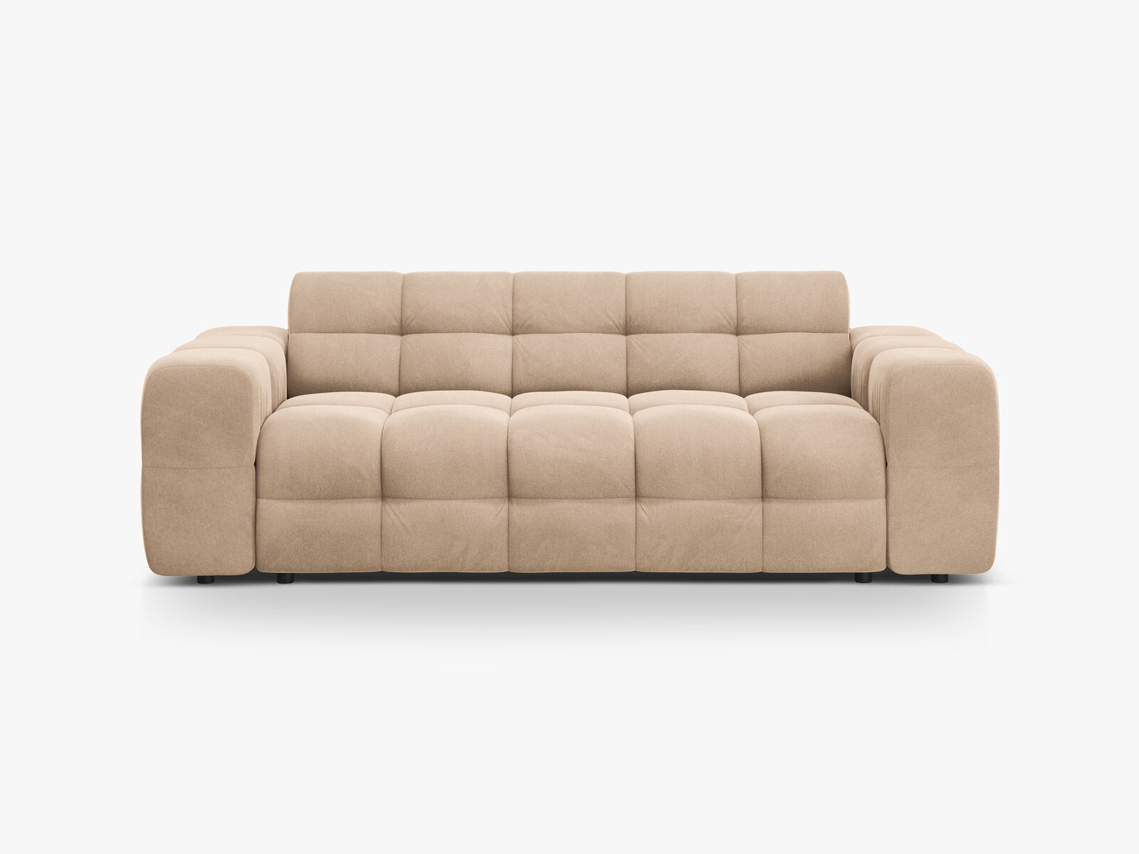 Micadoni Sofa Kendal 3-Sitzer Samt Mandel Beige