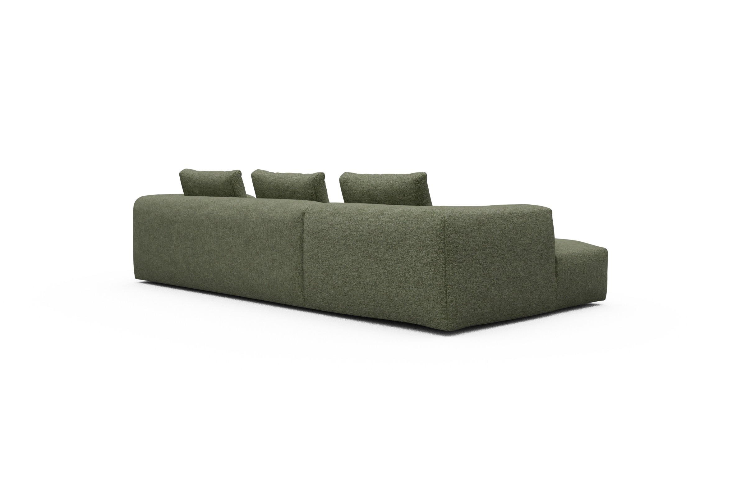 Ecksofa Fred Chaiselongue links mit 2,5-Sitzer Carreno-Vivid-Green