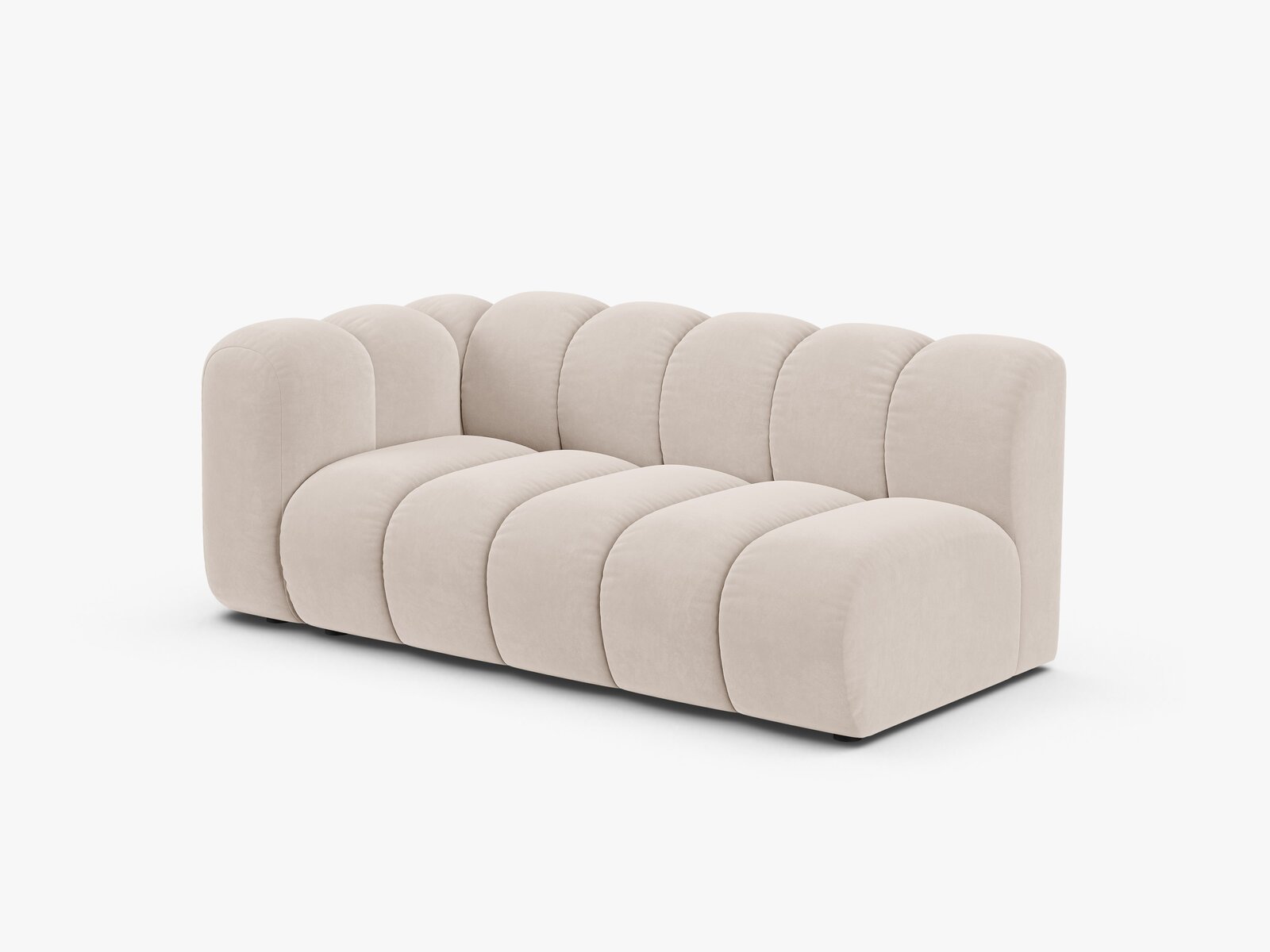 Micadoni Modul Lupine 3-Sitzer Samt Venus Helles Beige Links