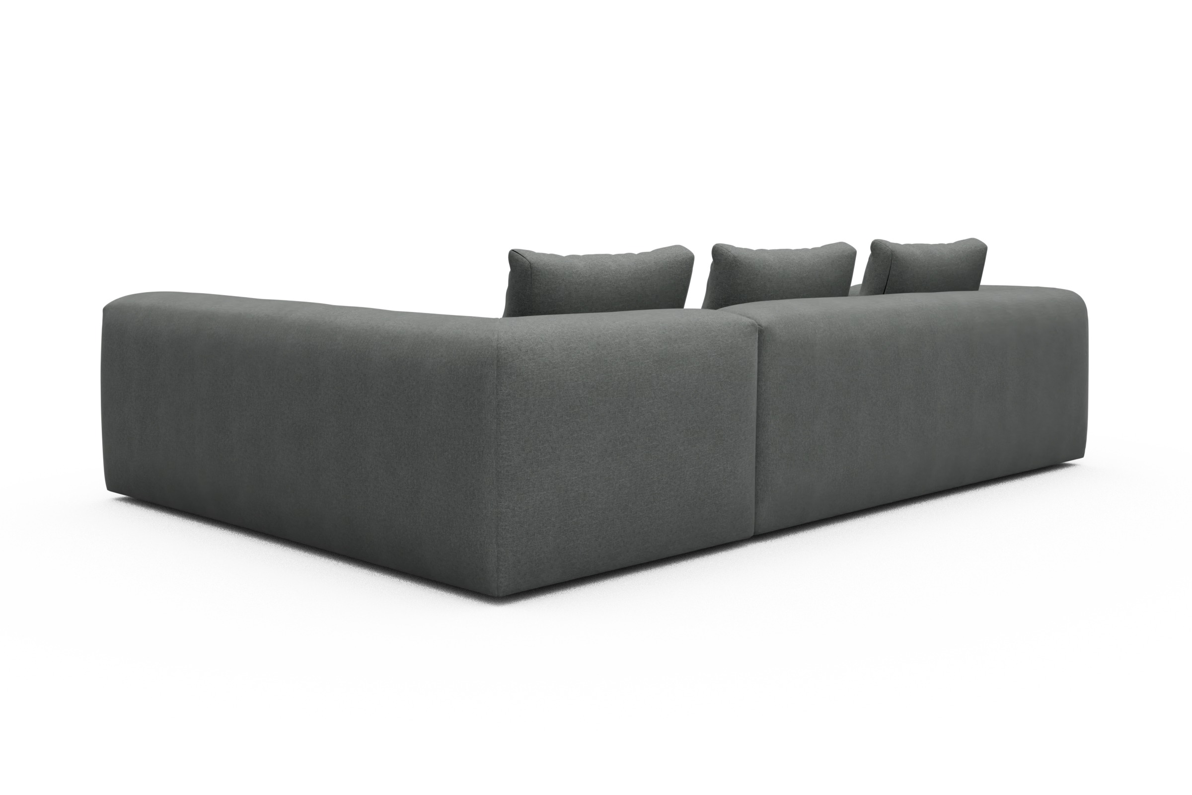 Ecksofa Fred 2x 2,5-Sitzer rechts offen Satya-Steel