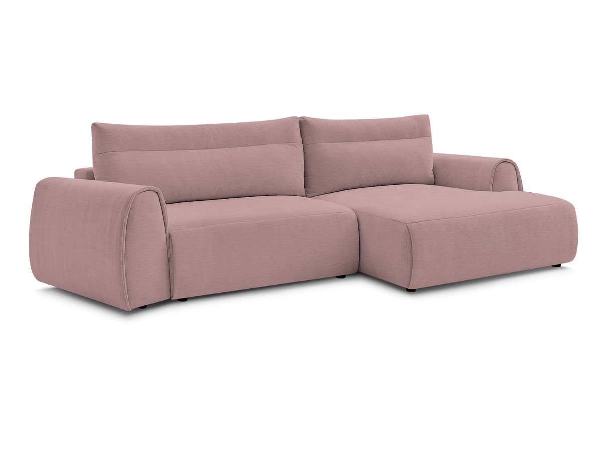Bobochic Aden Ecksofa 293 × 152 cm Stoff Rosa Ecke rechts