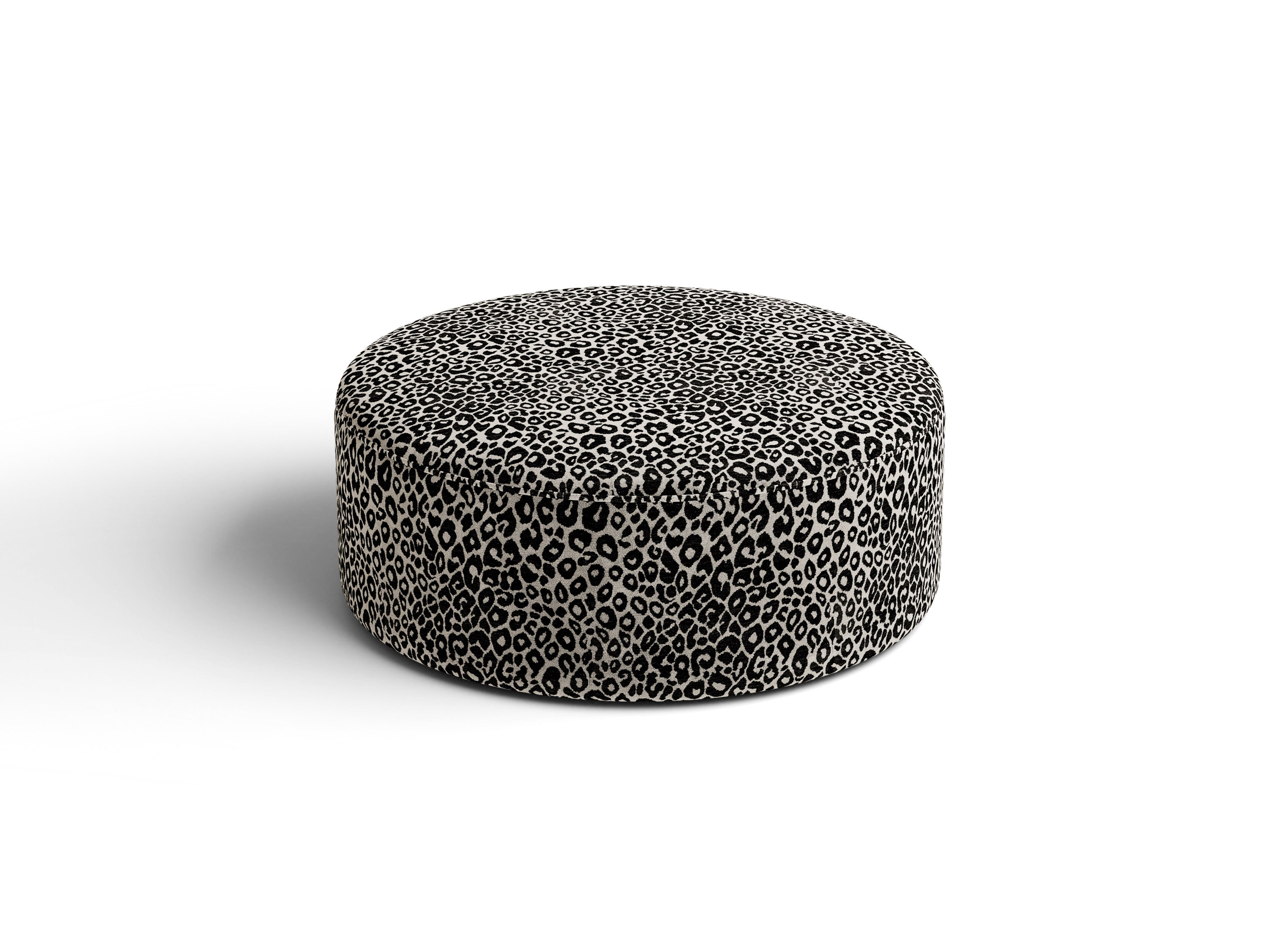 Micadoni Pouf Dia 90cm Chenille Wild Weiß