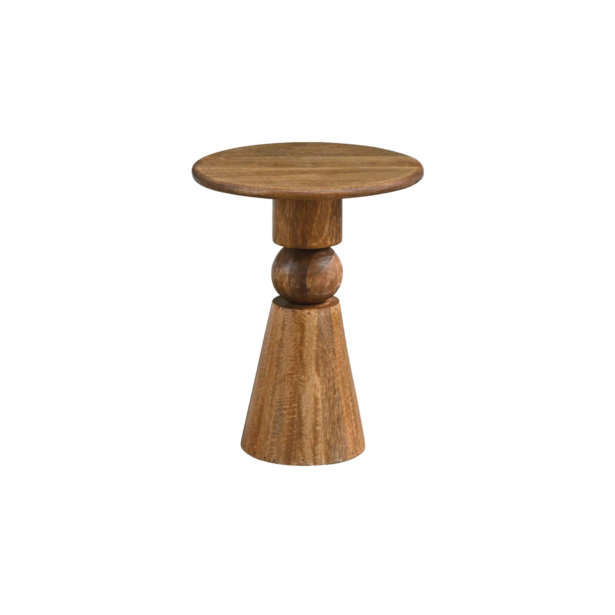 Beistelltisch Raholt Mango Massivholz Ø 35 cm