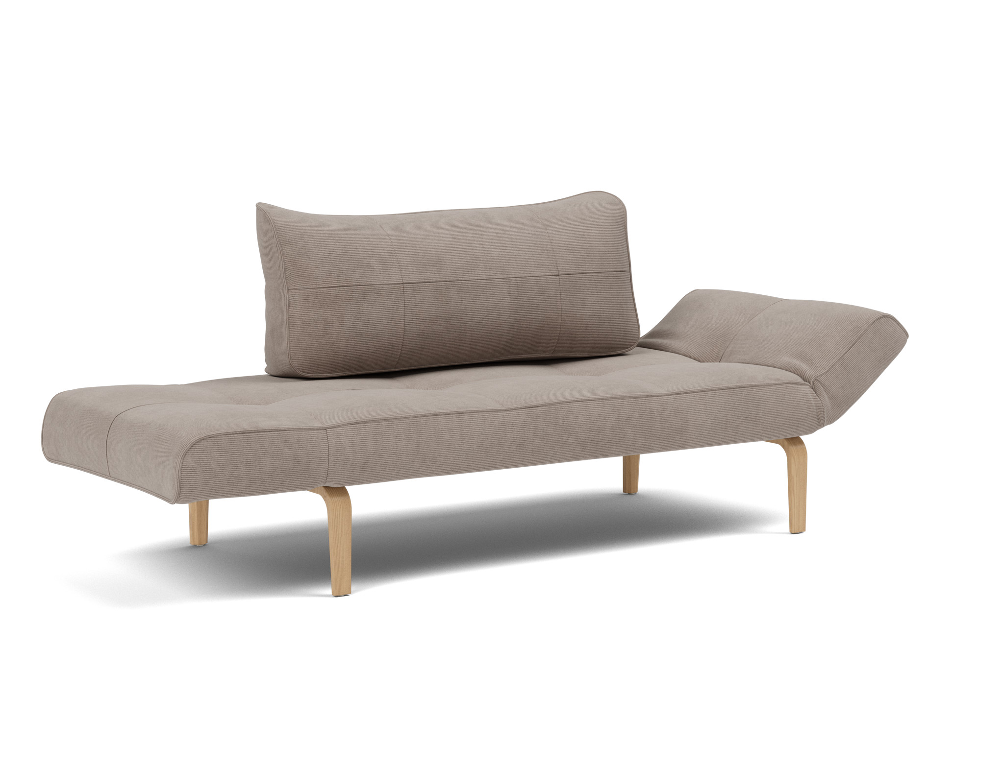 Tagesbett Zeal Kord Cordufine 318-Beige Beine Bow Eiche
