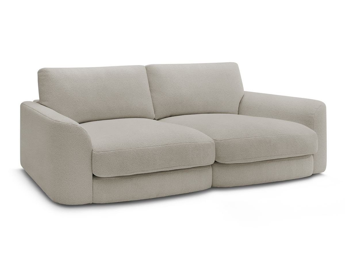 Bobochic Leonore Sofa 3-Sitzer Bouclé-Stoff Taupe