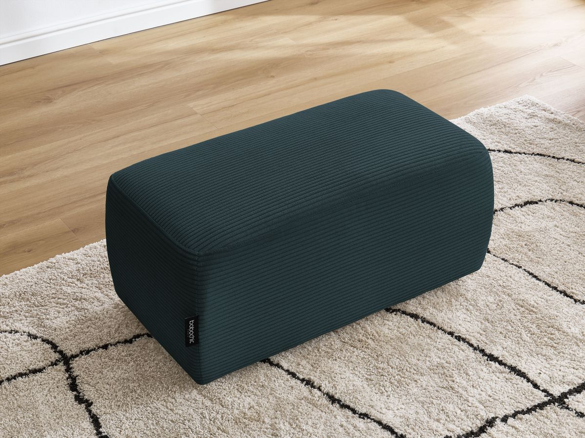 Bobochic Atilla Pouf Cordsamt Dunkelblau