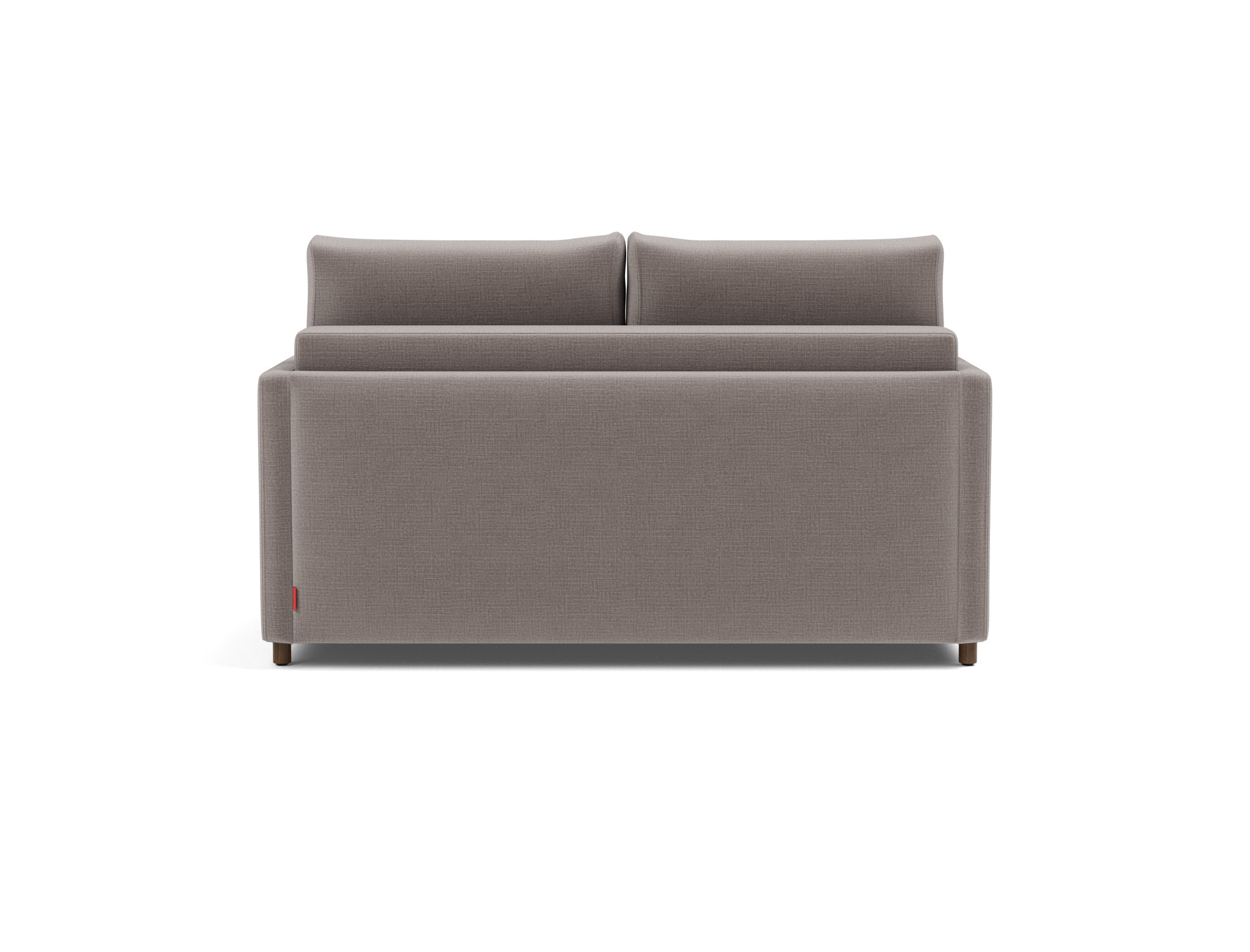 Schlafsofa Neah mit Slim-Armlehnen 140 Chenille Esina 418-Truffle