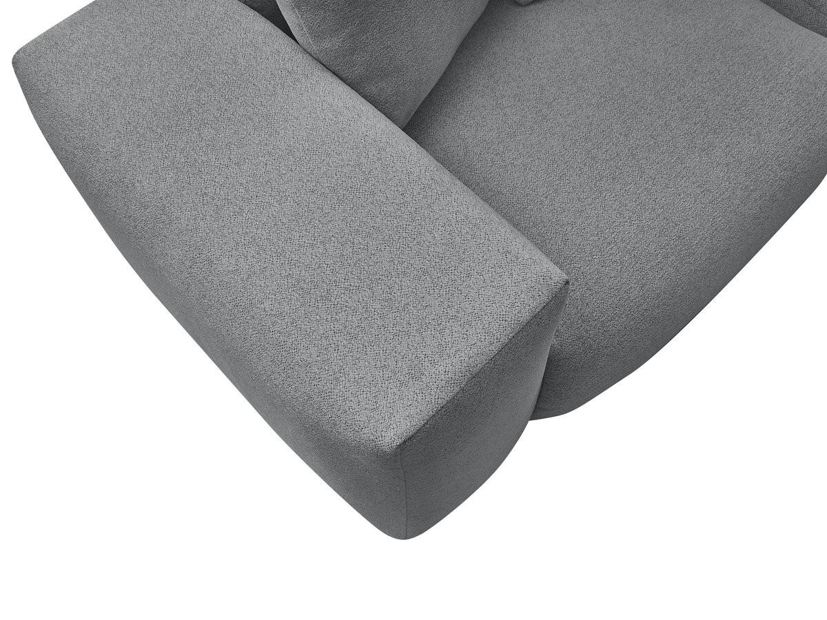 Bobochic Voltaire Sofamodul 1-Sitzer 130 × 100 cm Melange-Stoff Dunkelgrau Ecke links