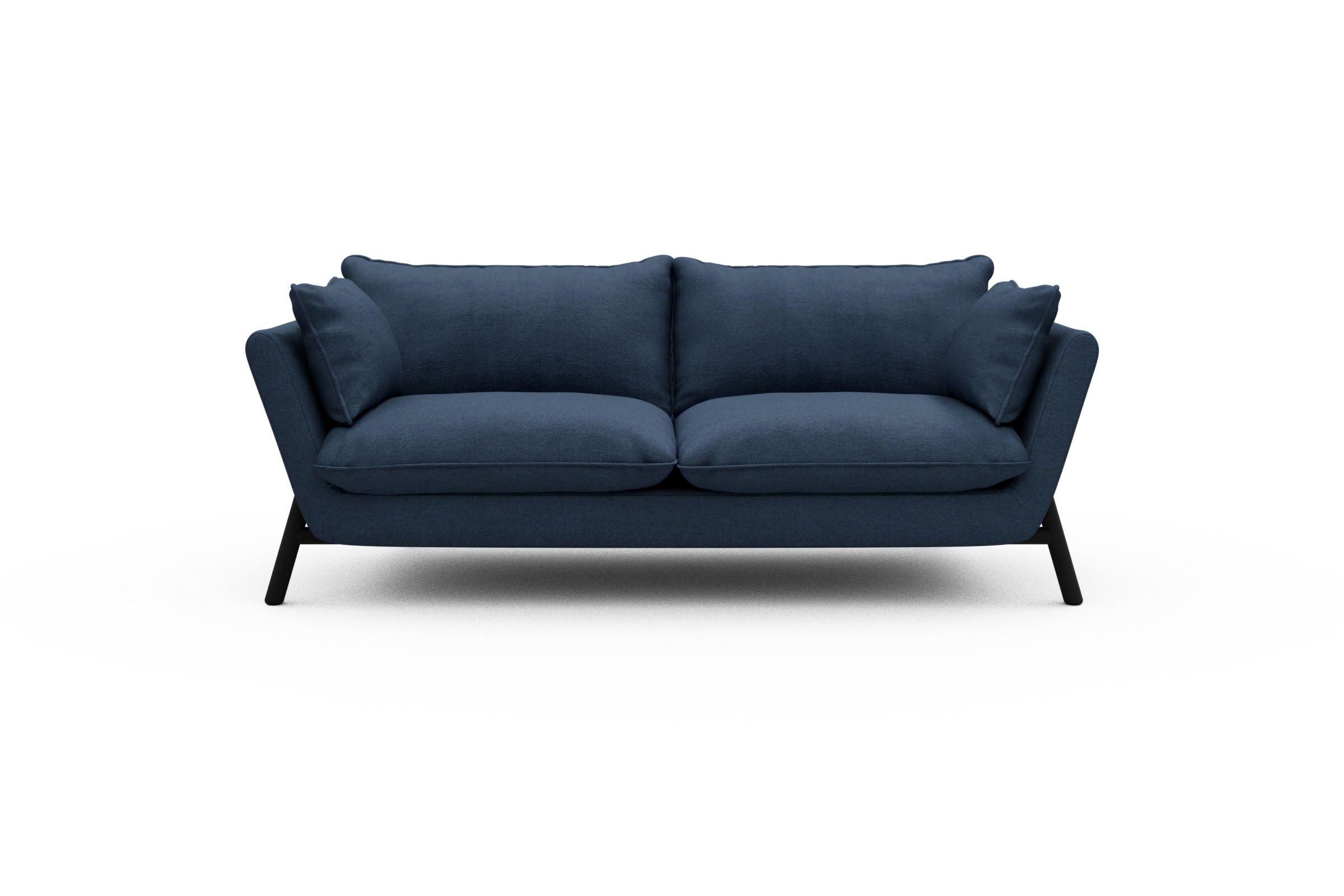 Skandi Home Sofa Emil PREMIUM 2-Sitzer Beinfarbe Eiche Schwarz Weda-Blue moebelfaktor