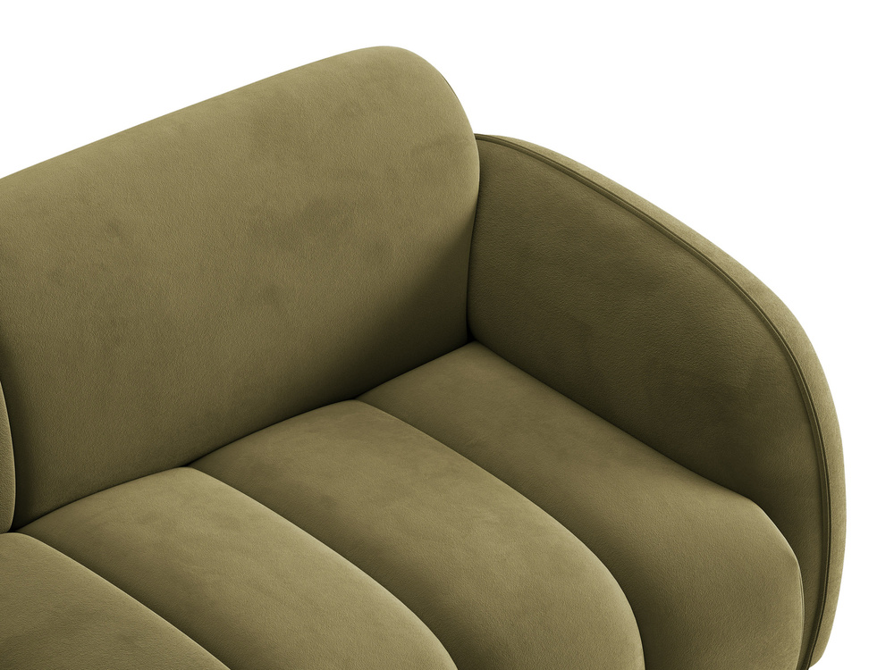 Cosmopolitan Design Ecksofa Bilbao 3-Sitzer Samt Casino Hellgrün Links