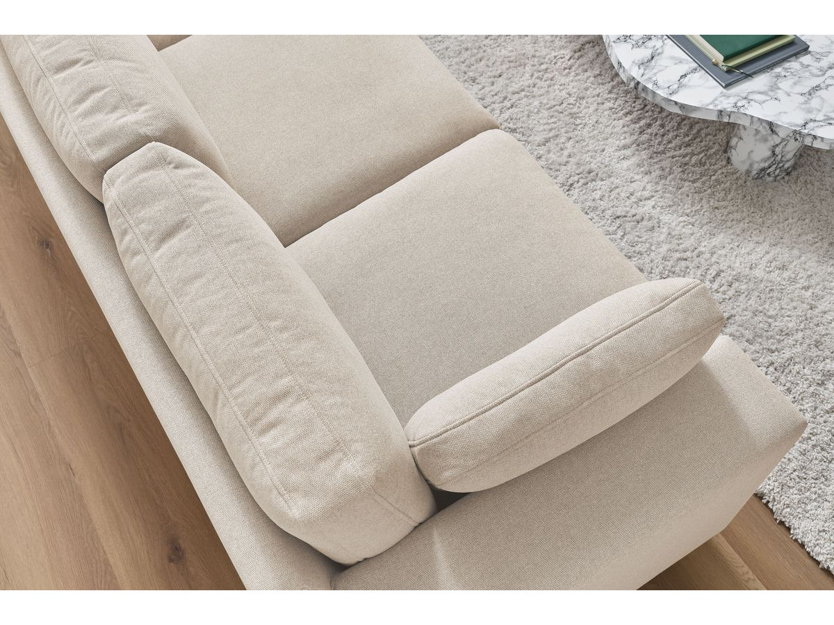 Bobochic Belair Sofa 3-Sitzer 250 × 93 cm Stoff Beige