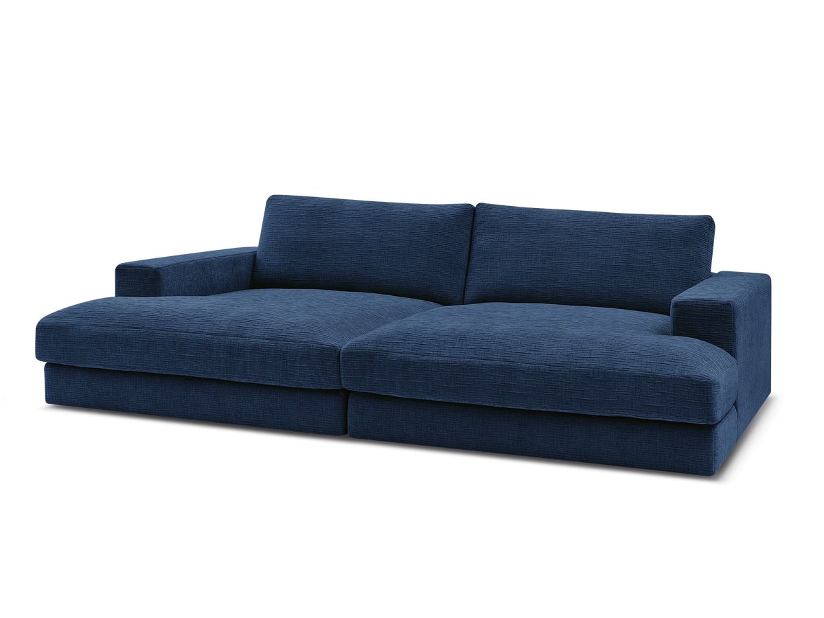 Bobochic Leonard Sofa 4-Sitzer 234 × 159 cm Strukturstoff Dunkelblau