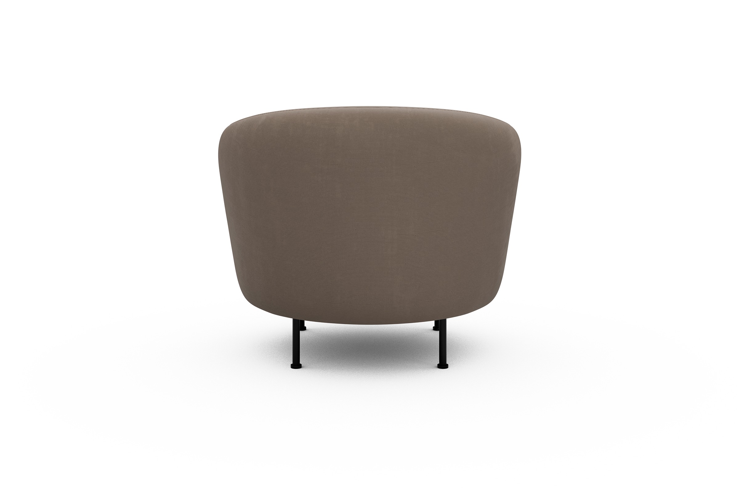 Sessel Ronda Metallbeine Schwarz Cordufine-Beige