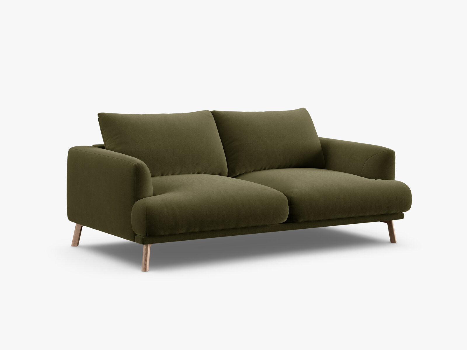 Micadoni Sofa Naomi 2-Sitzer Samt Salvador Grün