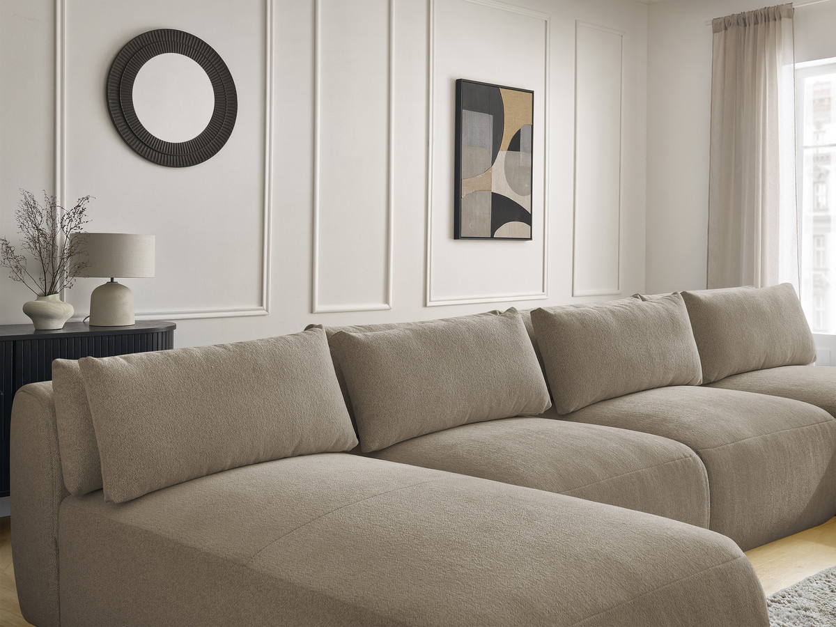 Bobochic Jana Wohnlandschaft Melange-Stoff Taupe