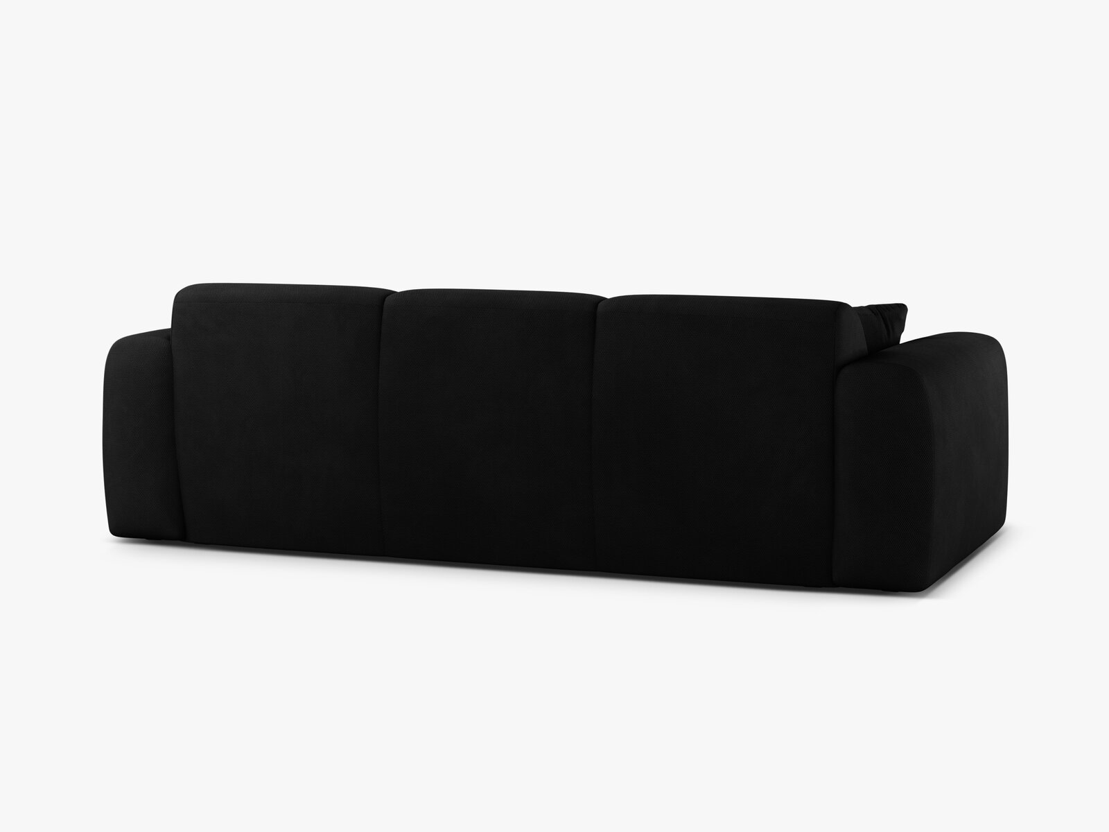 Micadoni Sofa Molino 3-Sitzer Strukturierter Stoff Rebel Schwarz