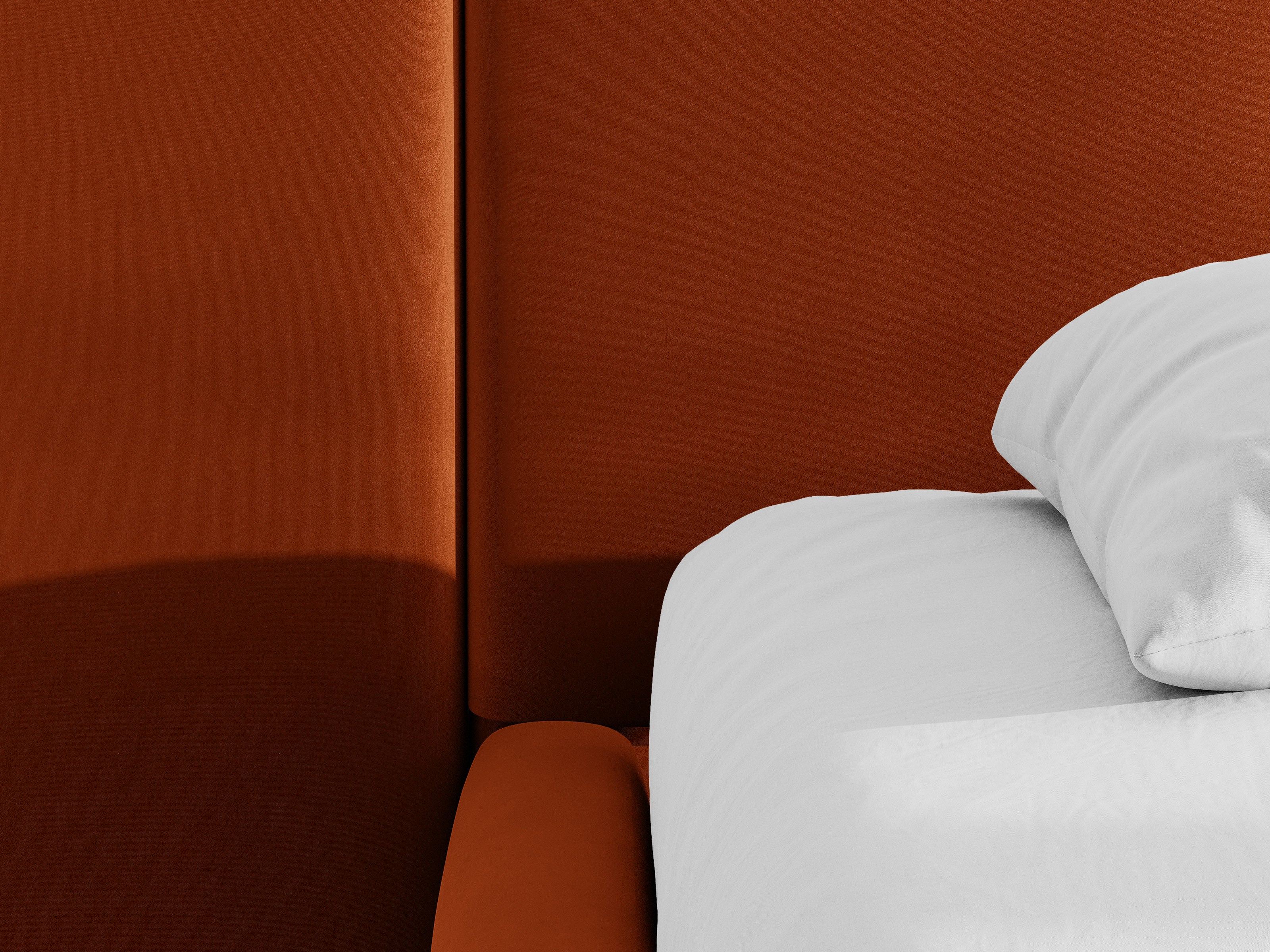 Micadoni Stauraumbett mit breitem Kopfteil Saga Samt Magic Velvet Kastanienbraun 160x200