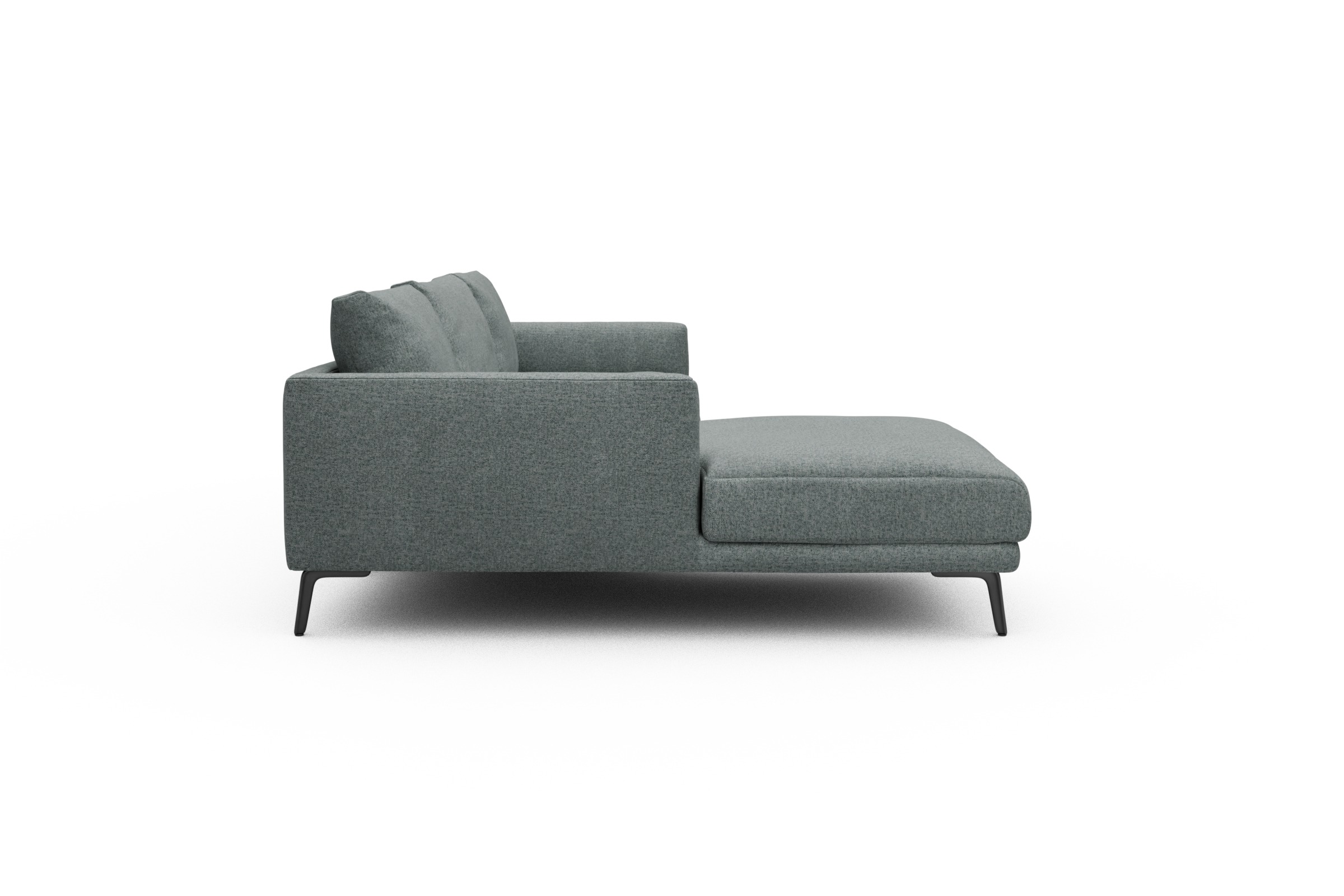Ecksofa Karl Chaiselongue links mit 2,5-Sitzer Casone-Light-Mixed-Green
