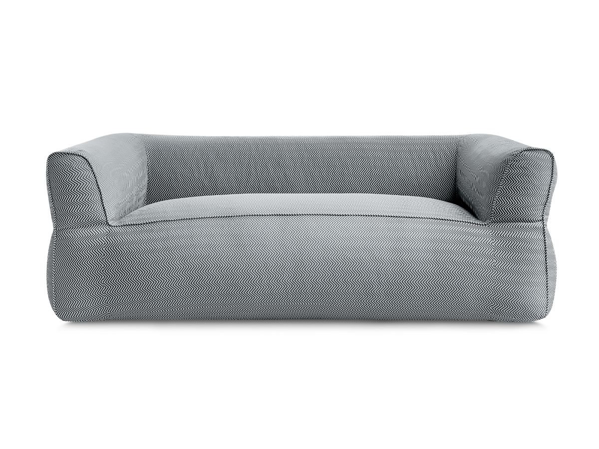 Bobochic Nour Gartensofa 3-Sitzer Stoff Schwarz