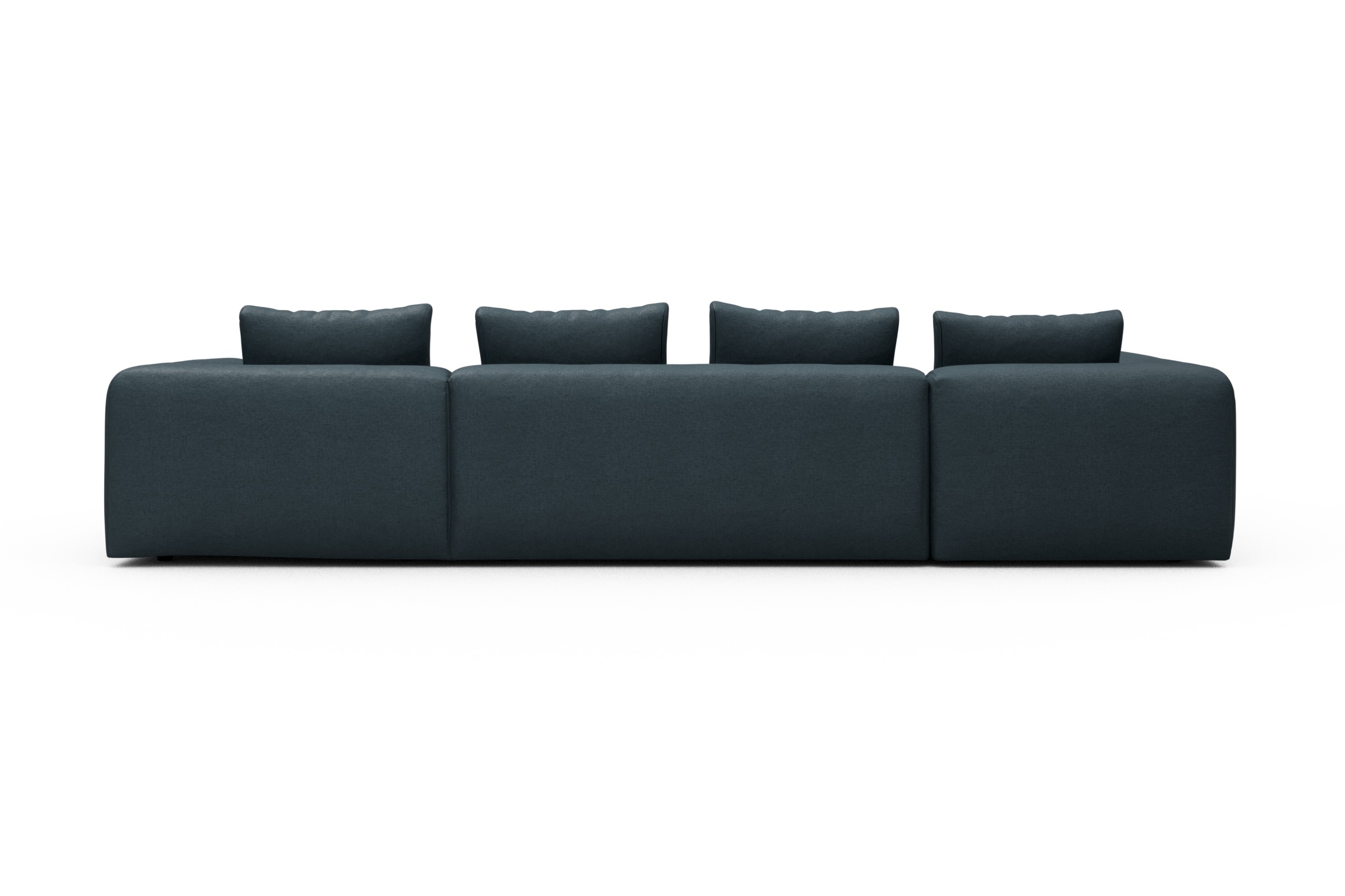 Wohnlandschaft Fred Chaiselongue rechts mit 2-Sitzer und lange Armlehne links Denari-Royal-Blue