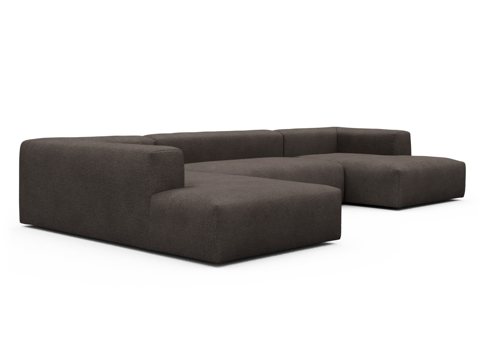 Skandi Home Wohnlandschaft Fred Relax-Ecke links mit 2-Sitzer und Chaiselongue rechts Boucle-Taupe moebelfaktor