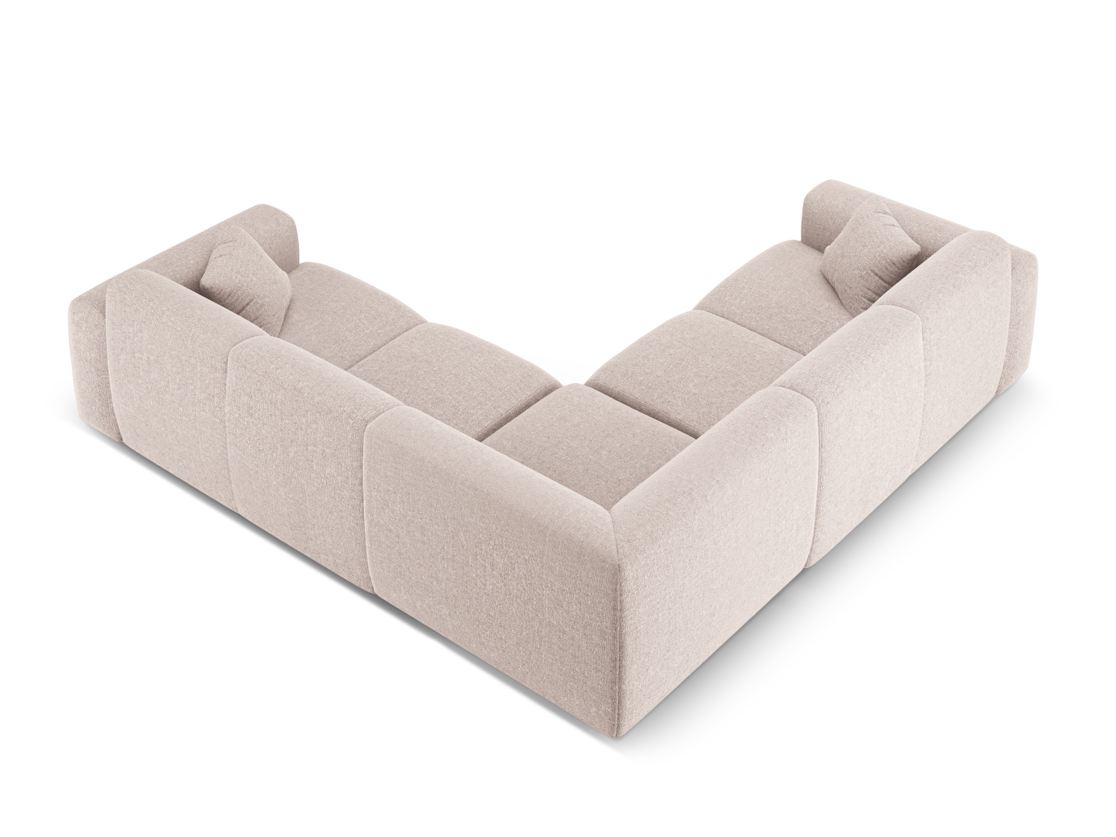 Cosmopolitan Design Symmetrisches Ecksofa Nolio 5-Sitzer Chenille Haga Beige