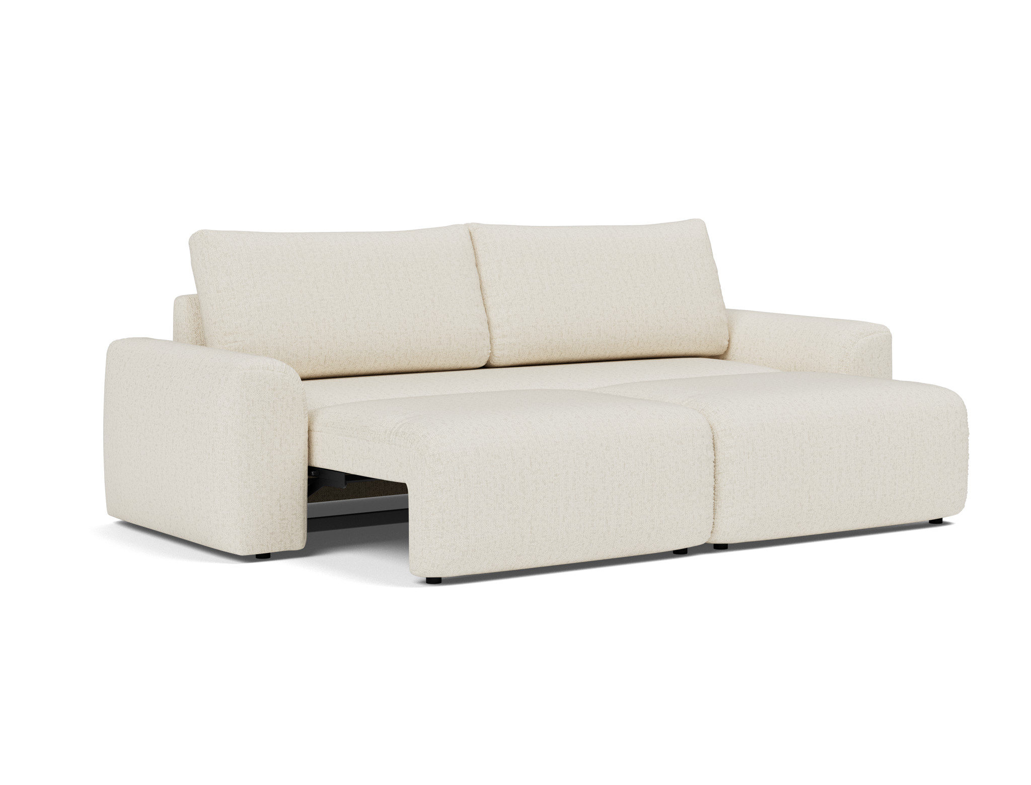 Schlafsofa Norum mit Chunky-Armlehnen Boucle Skandi 531-Off-White