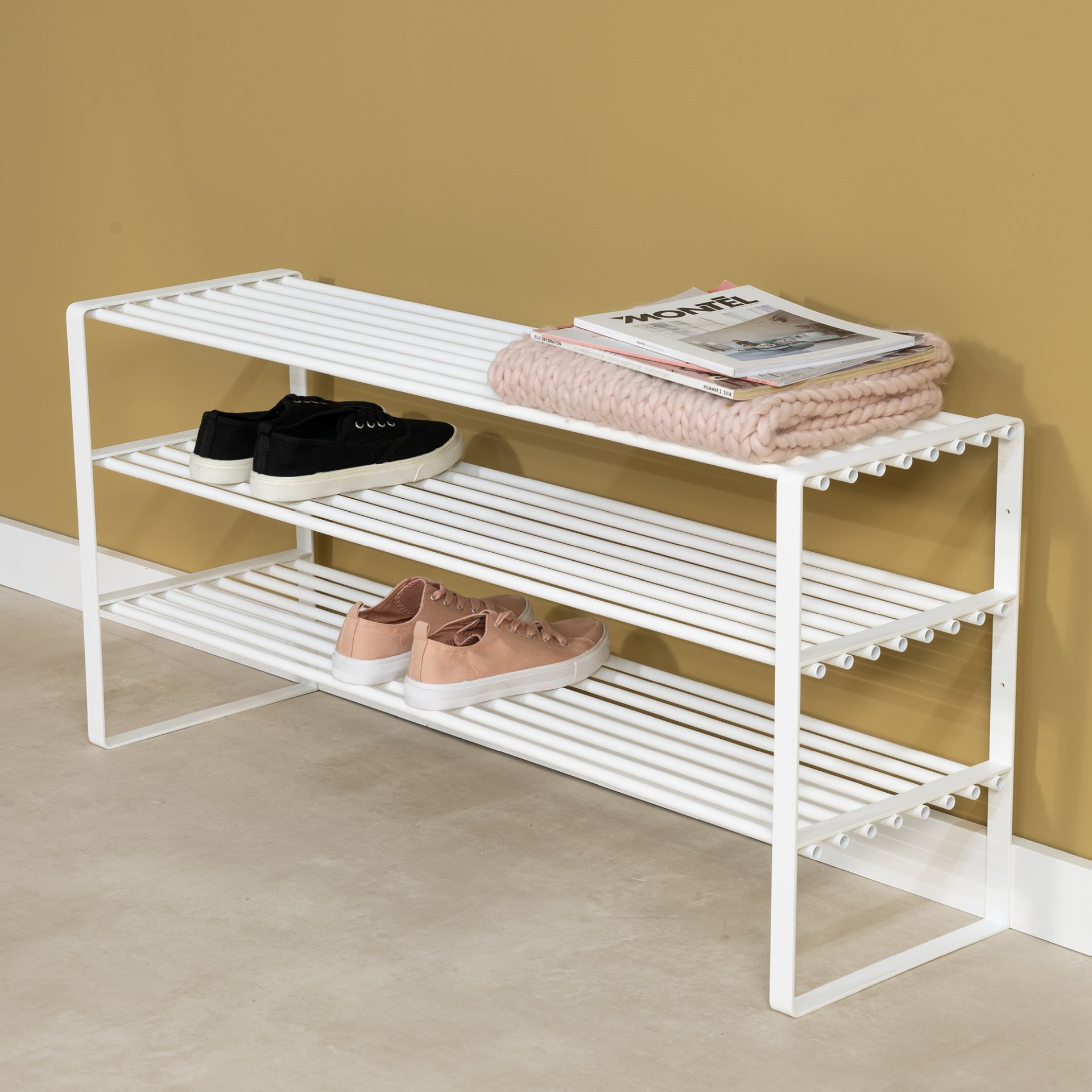 Spinder Design Schuhregal Rex SR 2 - 100 cm Weiß