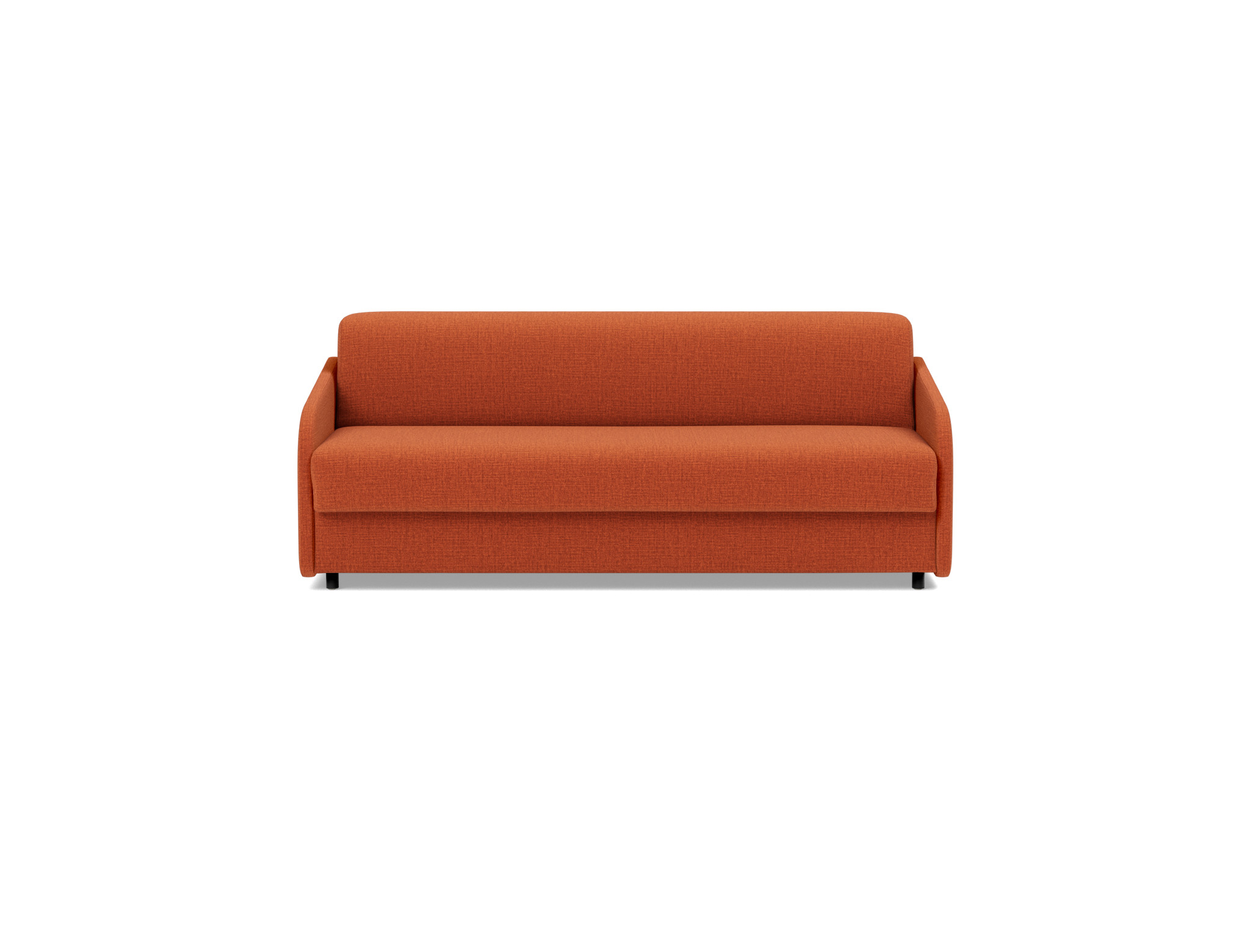 Schlafsofa Eivor mit Memory-Matratze 160 Chenille Esina 412-Rust-Orange
