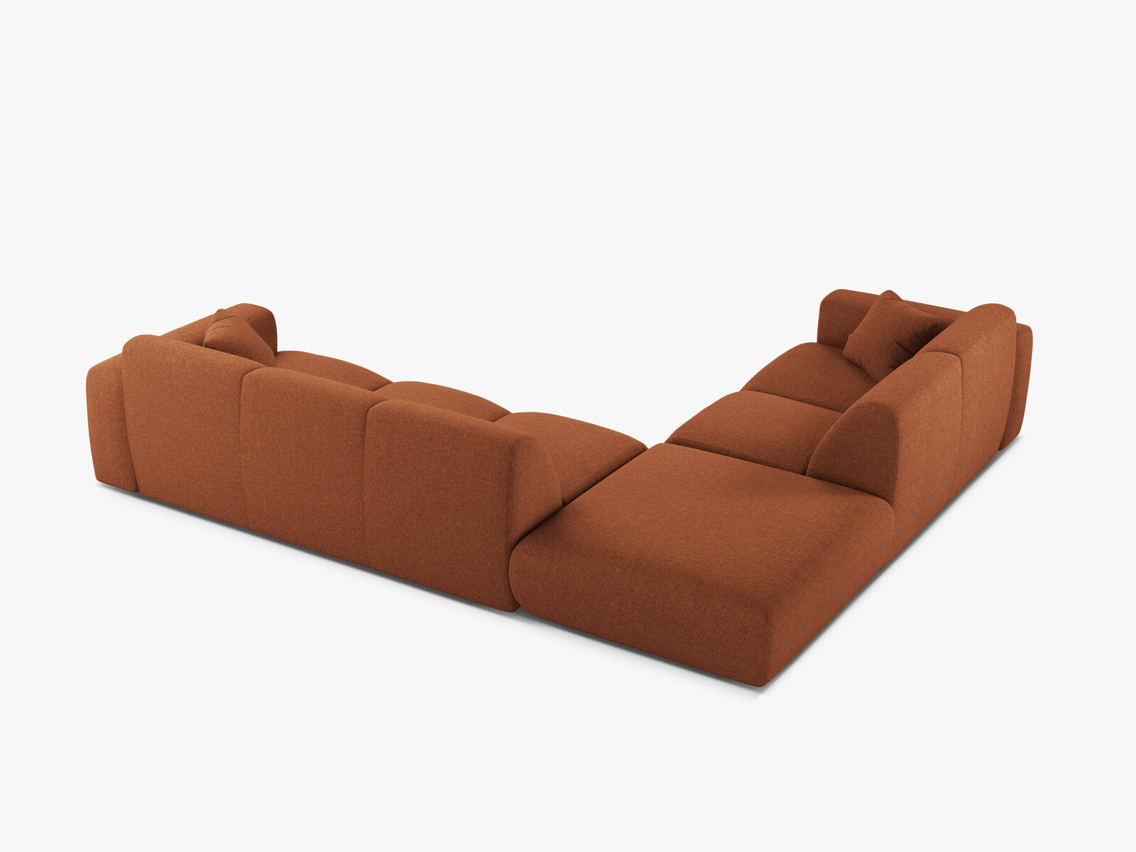 Micadoni Ecksofa Molino 6-Sitzer Links Chenille Eden Ziegel