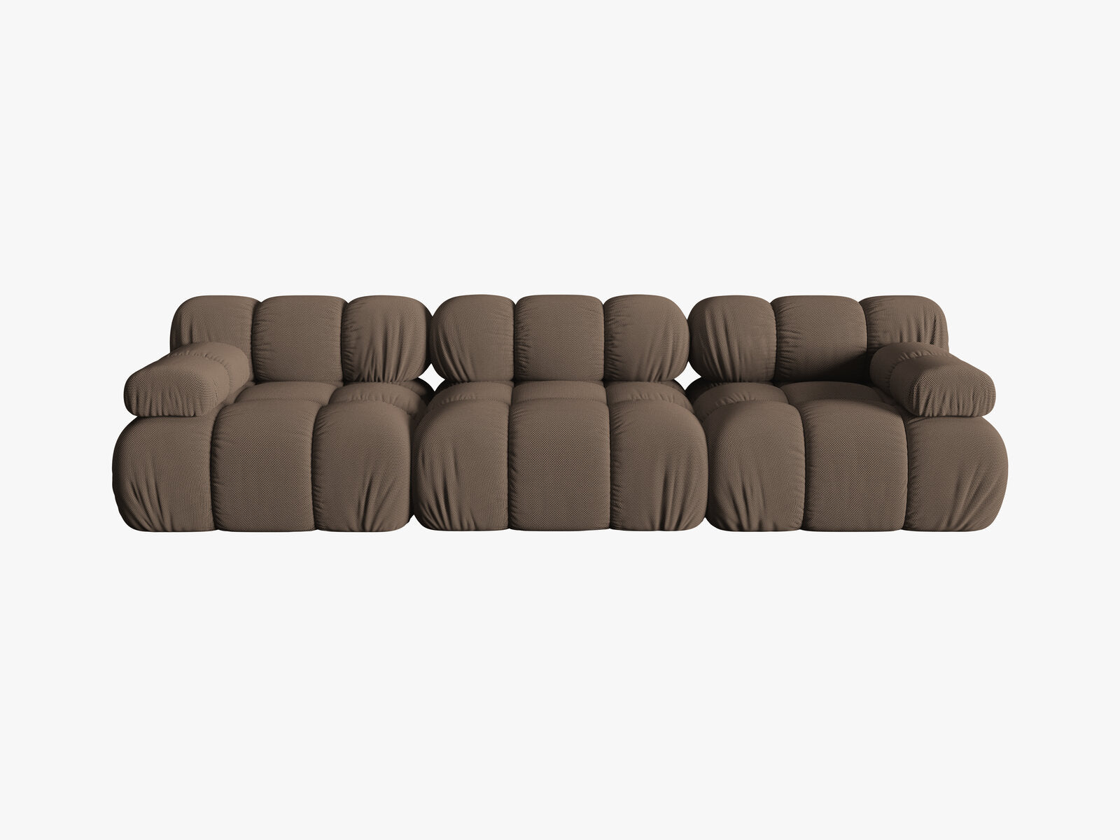 Micadoni Modulares Sofa Bellis 3-Sitzer 3D-Stoff Sonic Braun
