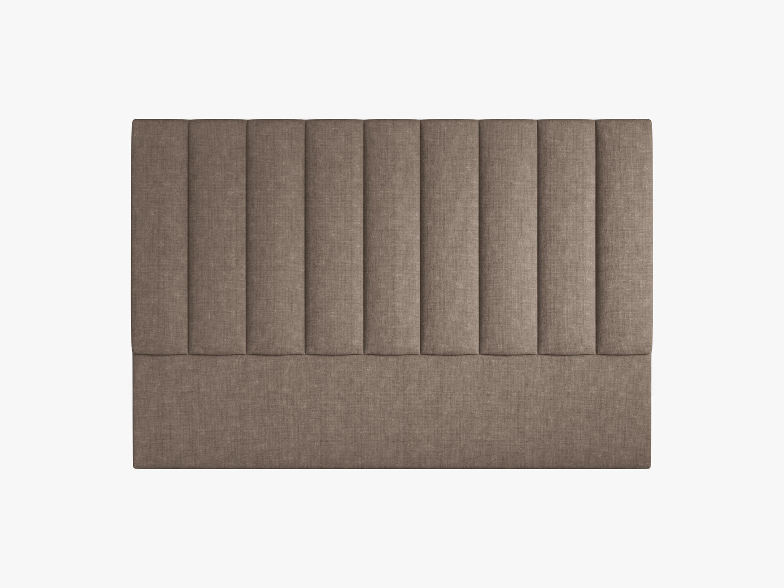 Micadoni Marl Samtiger Kopfteil 140 cm (H 120 cm) Strukturierter Stoff Liberty Cappuccino 180x120