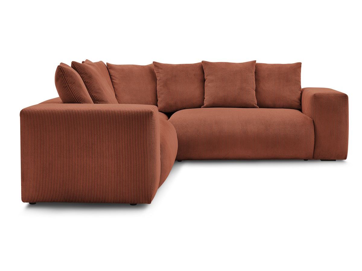 Bobochic Voltaire Ecksofa 268 × 214 cm Cordsamt Orange Ecke links