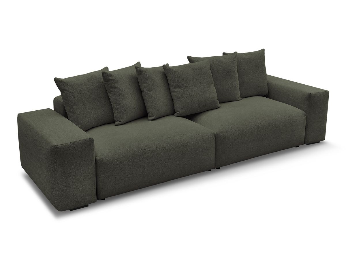 Bobochic Voltaire Sofa 4-Sitzer 320 × 124 cm Melange-Stoff Grün