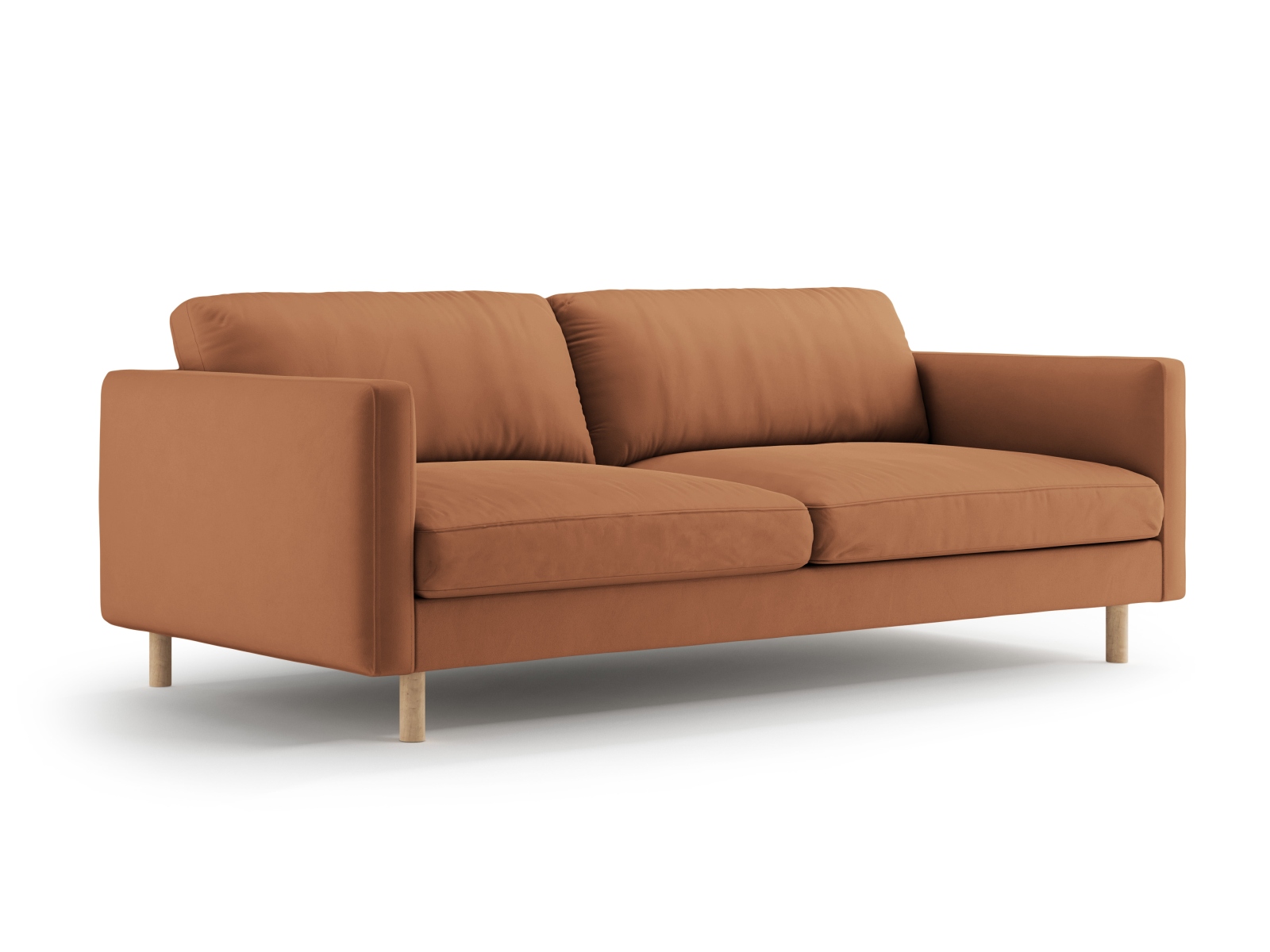 Micadoni Sofa Eden 4-Sitzer Samt Honig