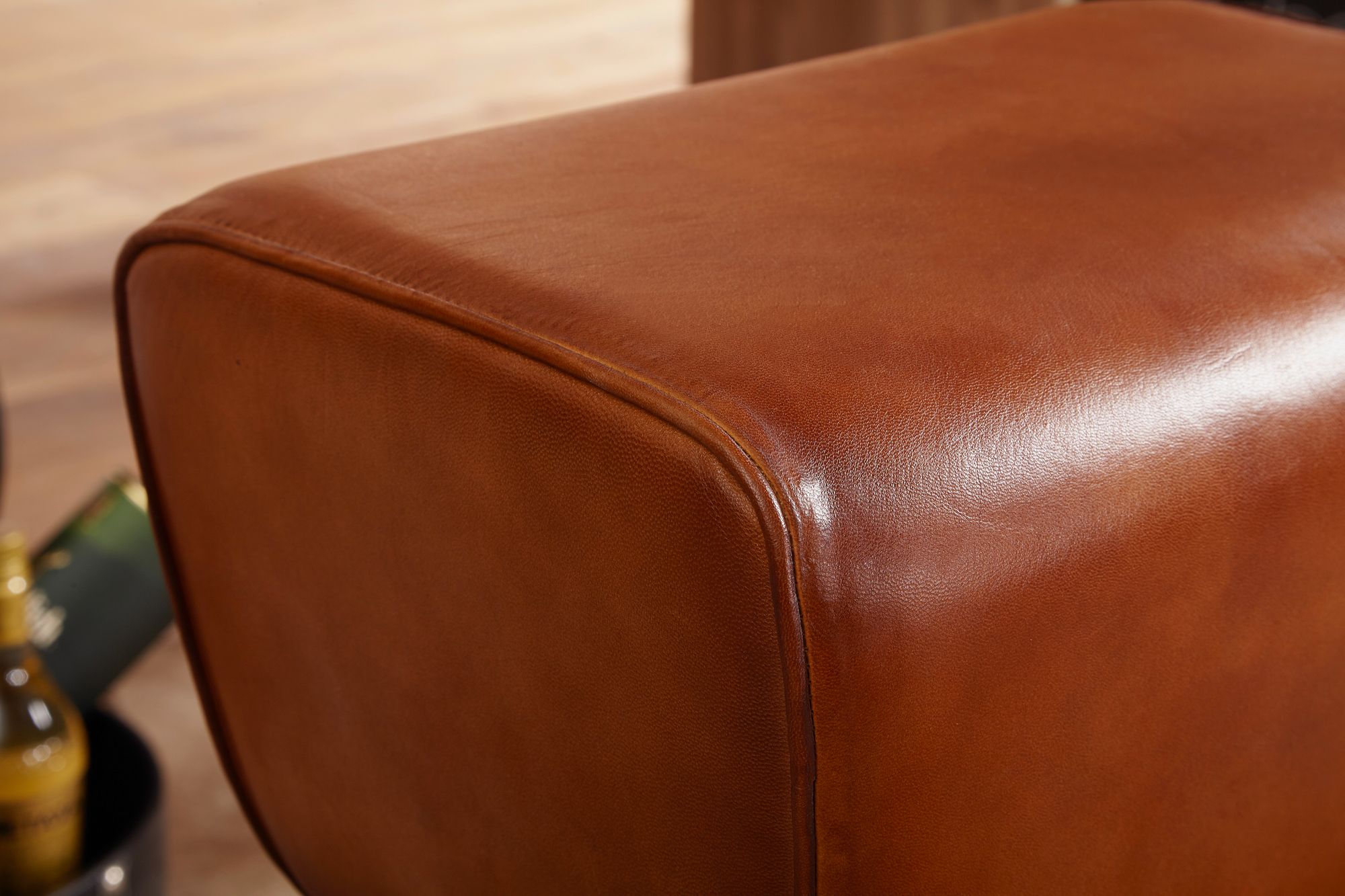 Barhocker Saltum Echtleder Braun 43 × 43 × 75 cm