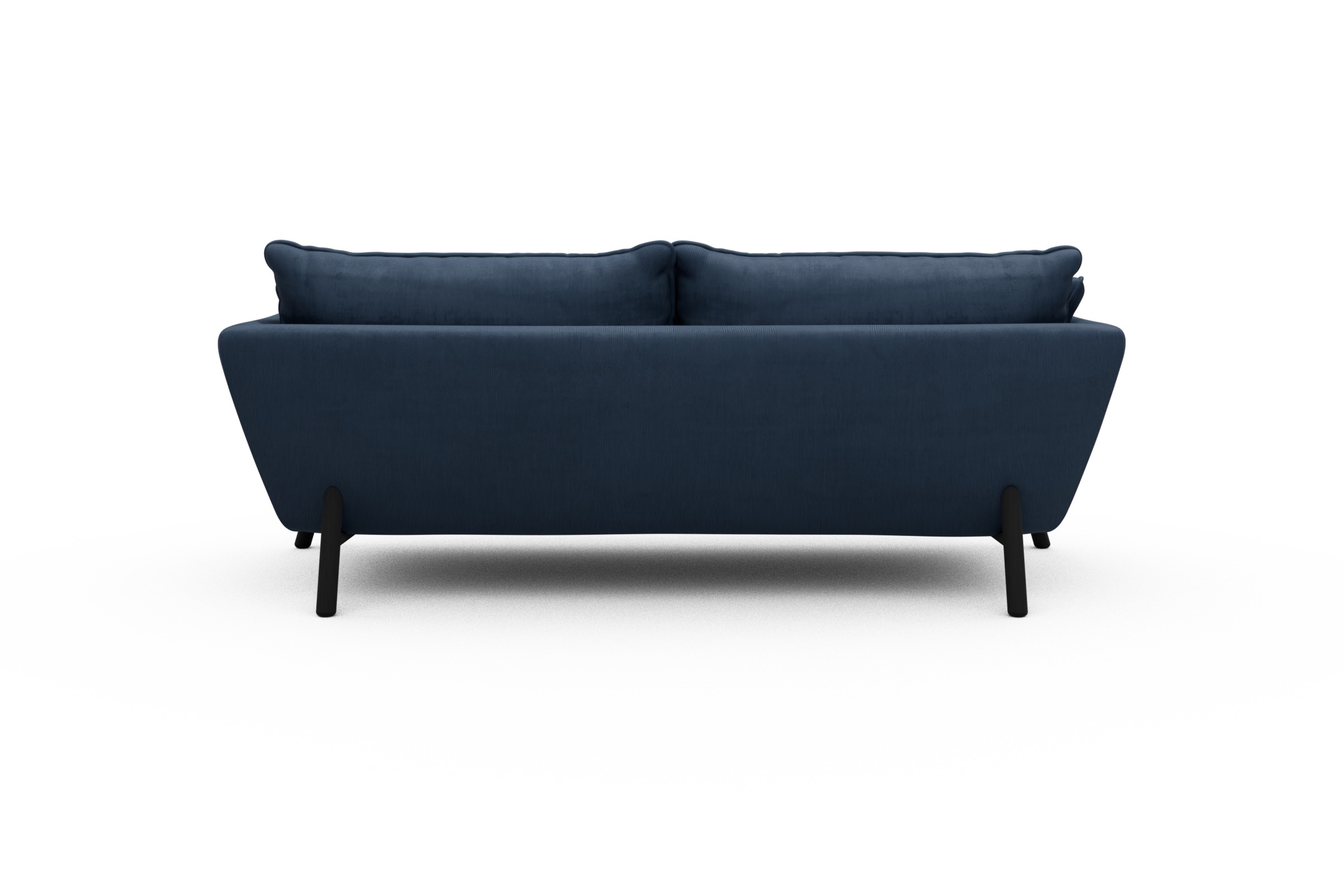 Sofa Emil PREMIUM 3-Sitzer Beinfarbe Eiche Schwarz Cordufine-Royal-Blue