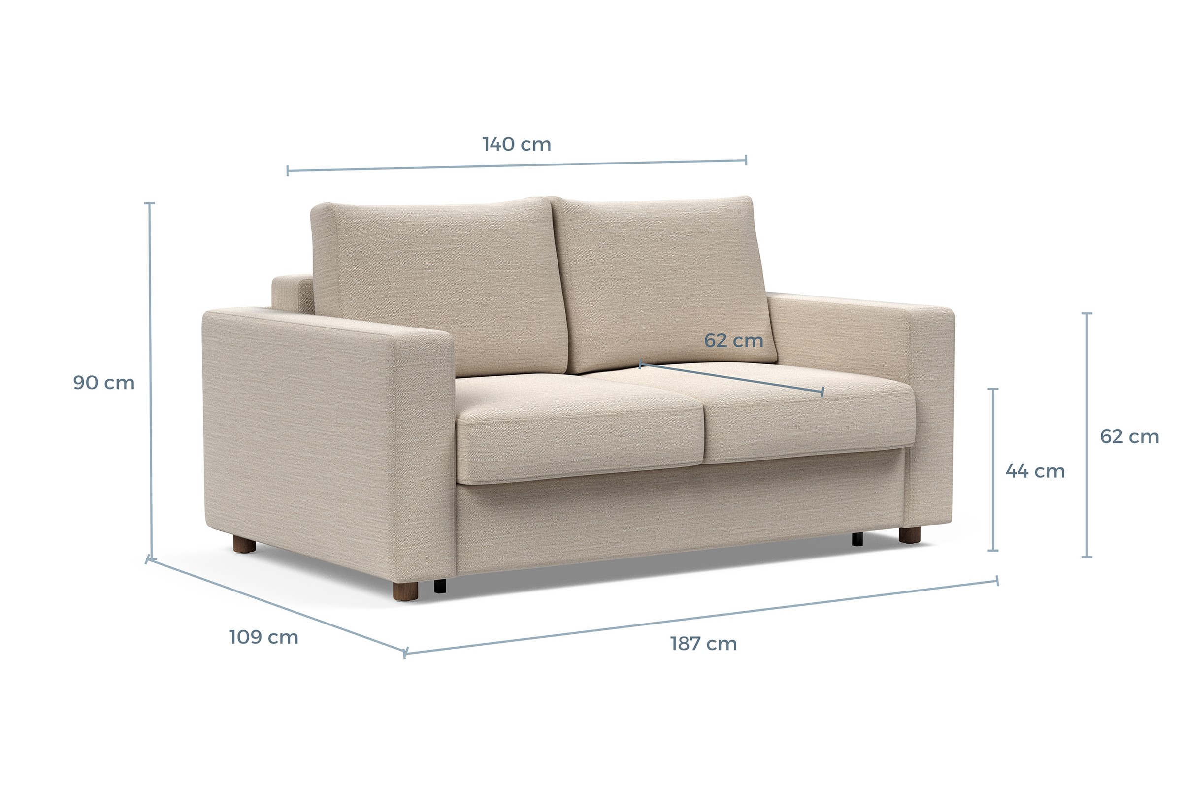 Schlafsofa Neah mit Standard-Armlehnen