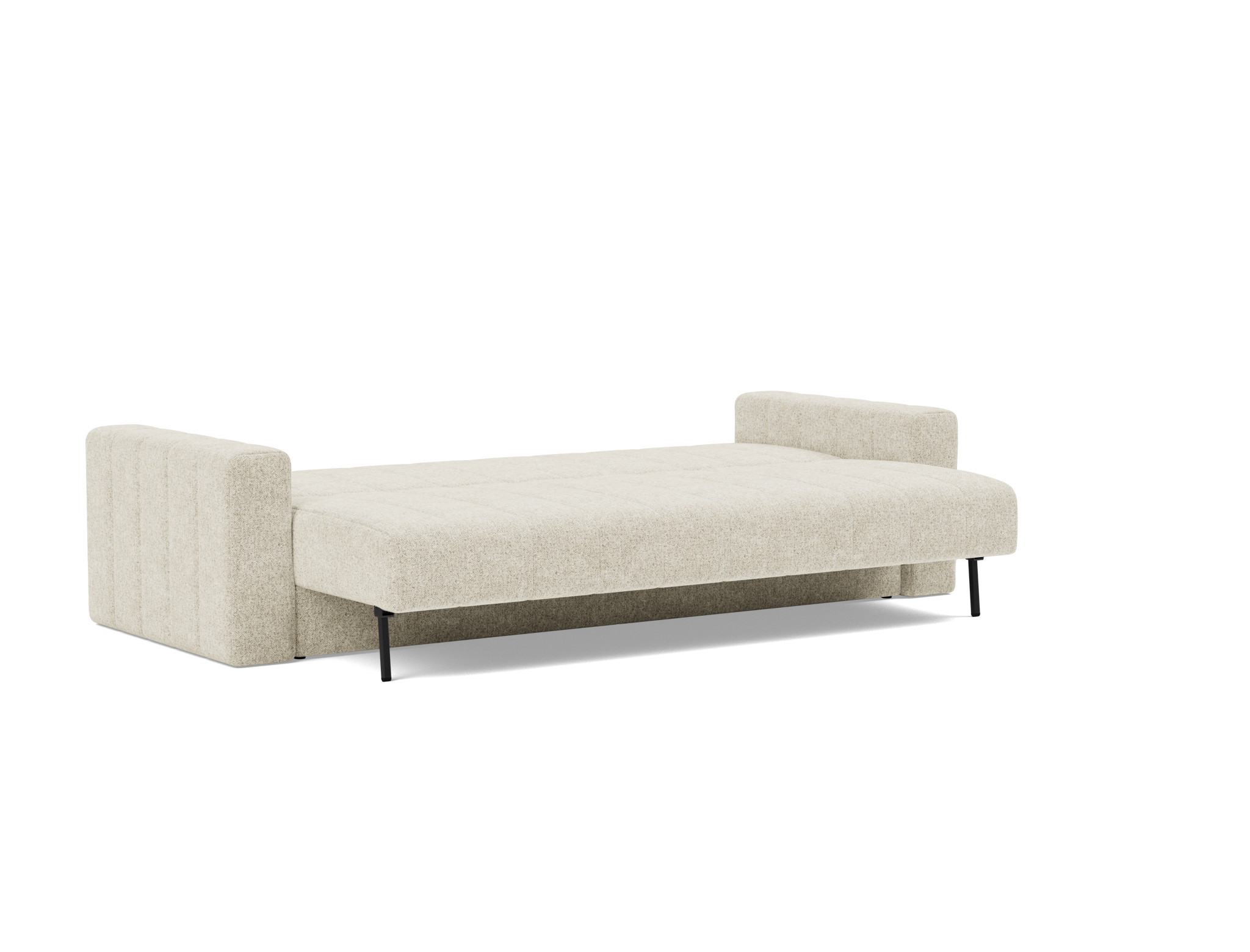 Schlafsofa Akello mit Armlehnen Strukturierter Stoff Taura 357-Off-White