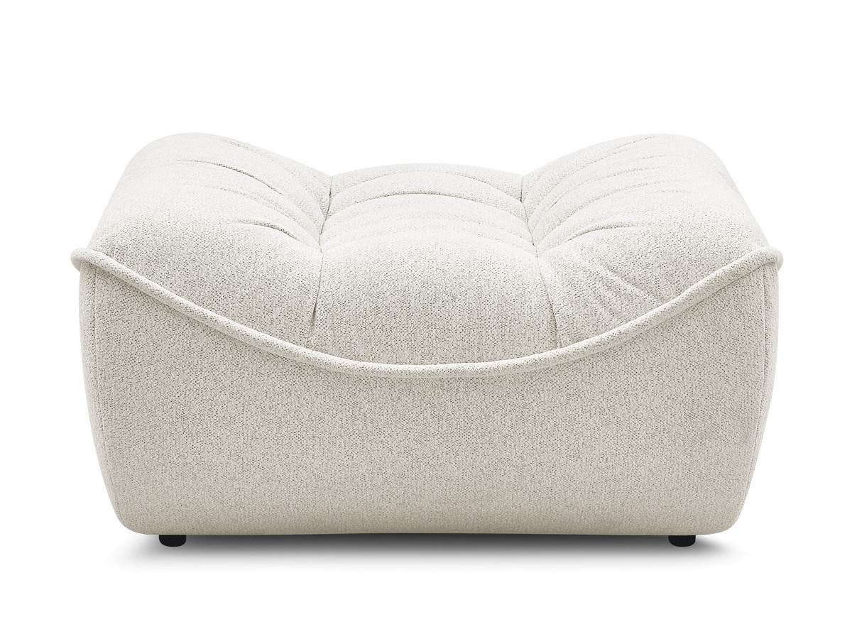 Bobochic Serena Pouf Melange-Stoff Weiß