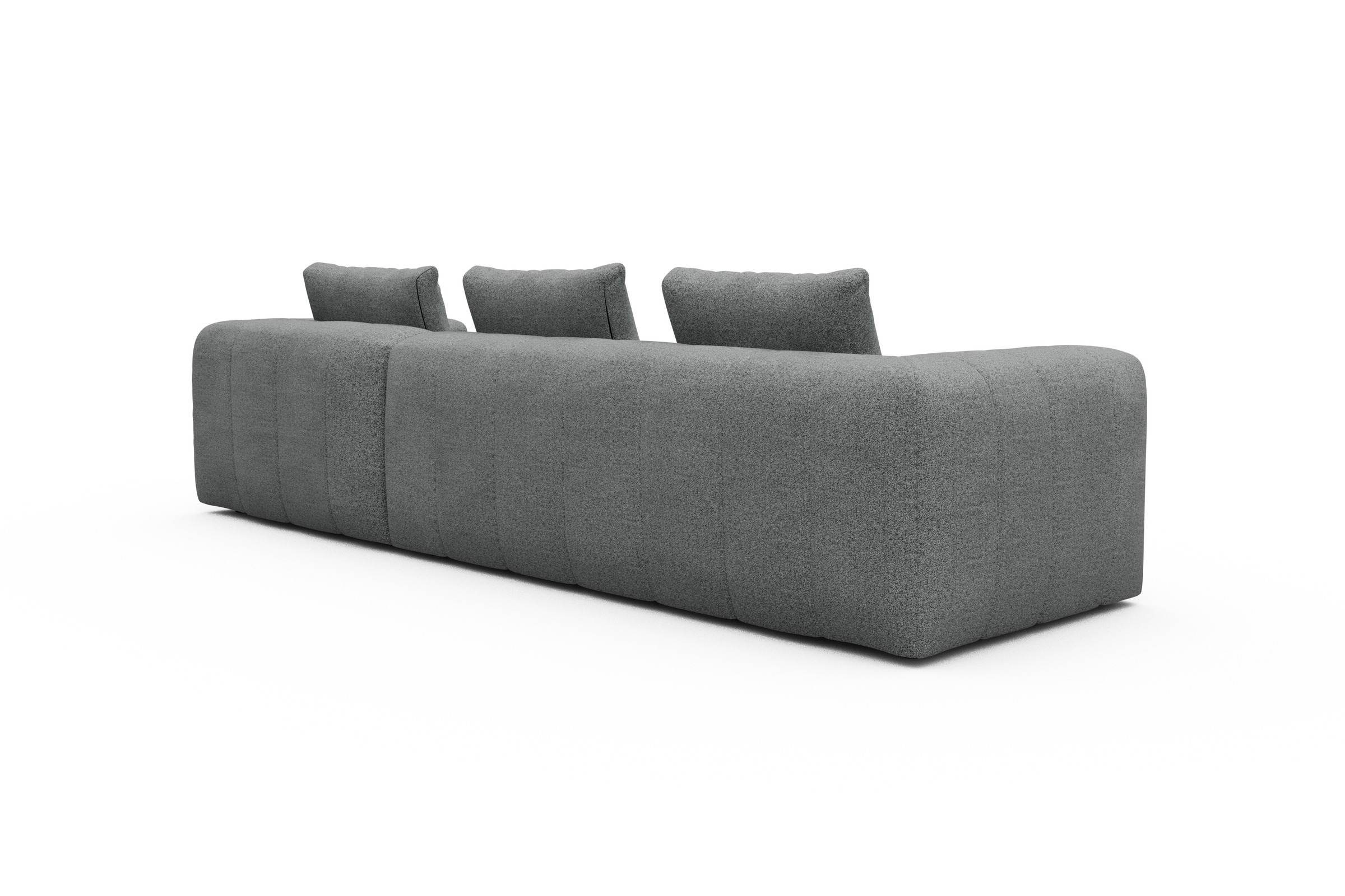 Ecksofa Hugo 2,5-Sitzer Armlehne links mit Chaiselongue Aivi-Gravet-Grey
