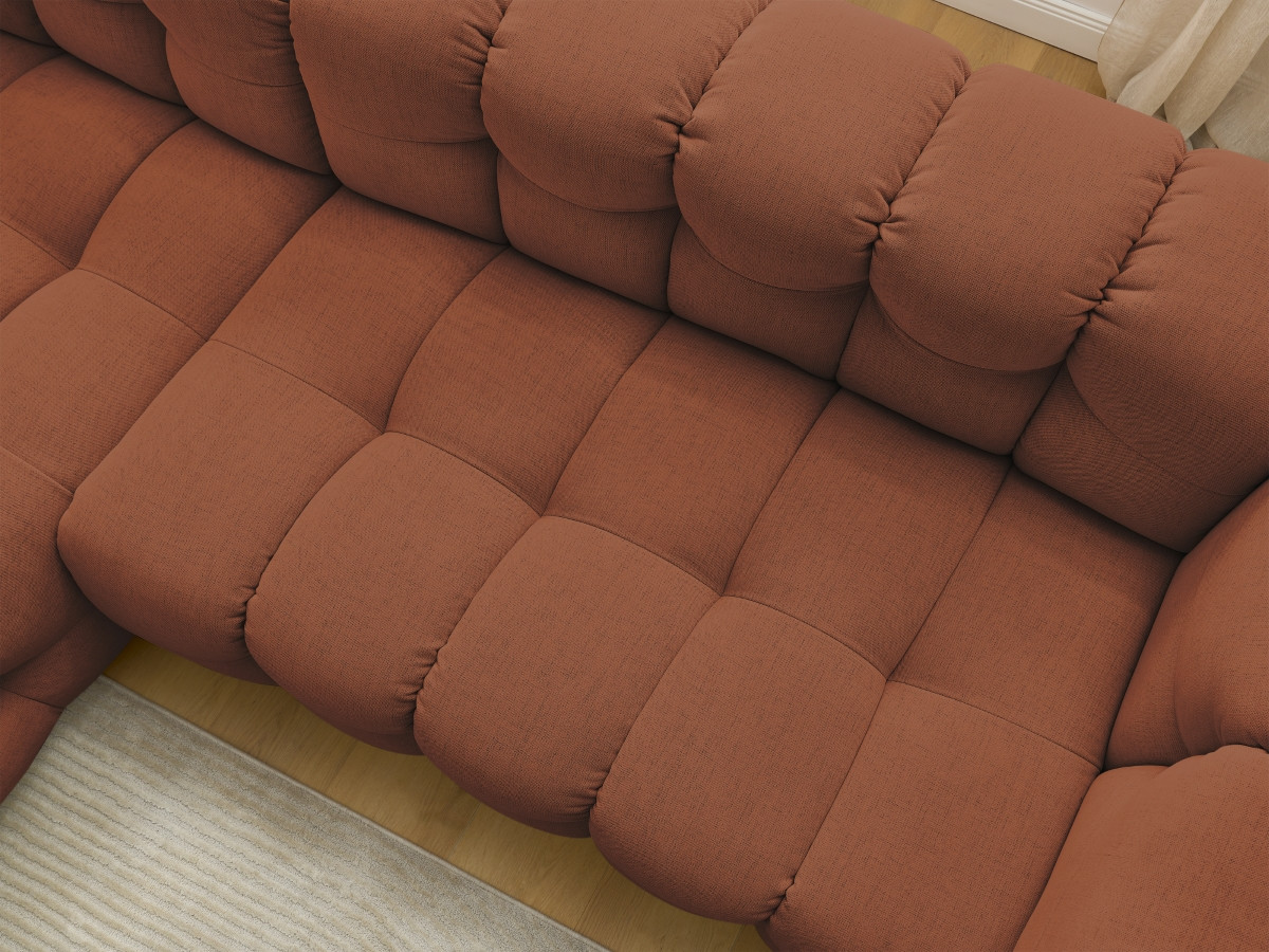 Bobochic Cloud Ecksofa 288 × 184 cm Stoff Orange Ecke links