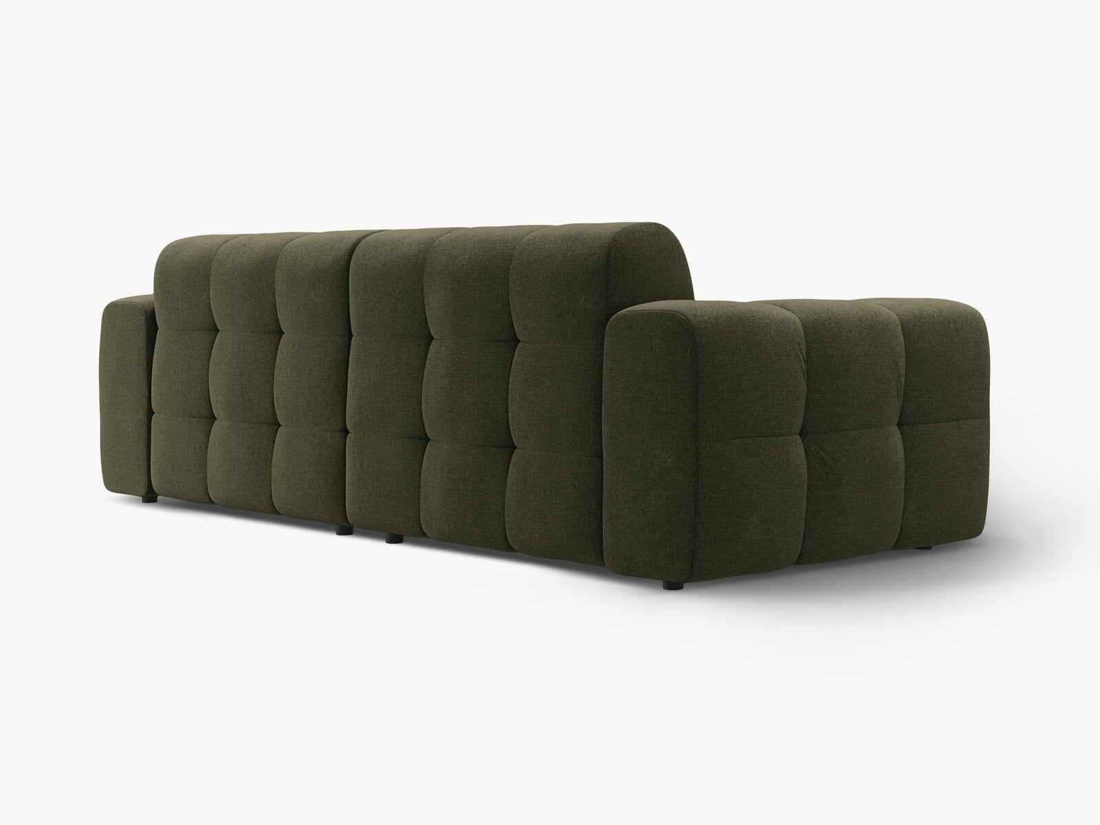 Micadoni Sofa Kendal 4-Sitzer Strukturierter Stoff Amazonas Grün